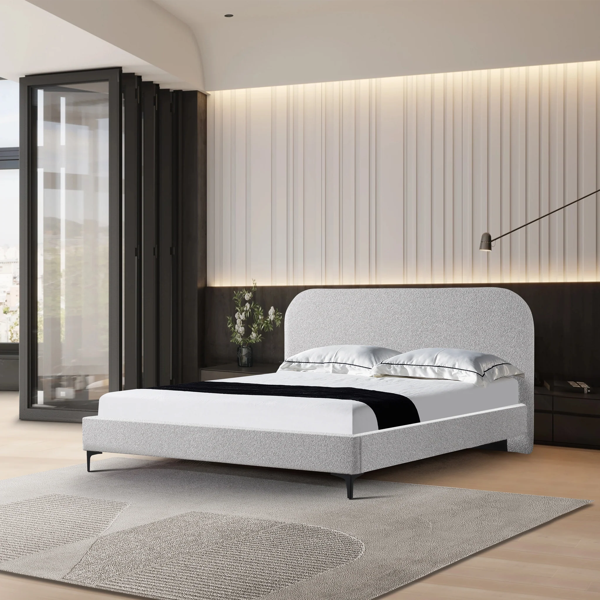 Meredith King Bed Frame - Clay Grey - Image 2