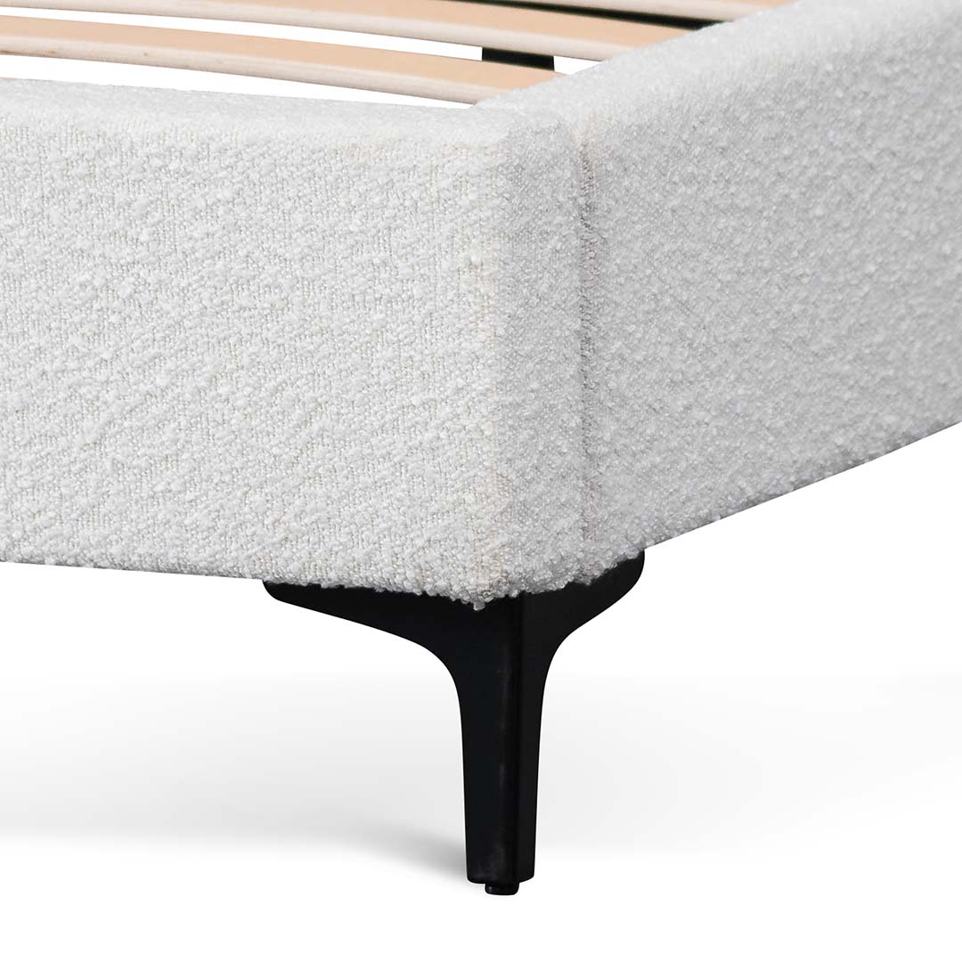 Meredith King Bed Frame - Cream White - Image 8