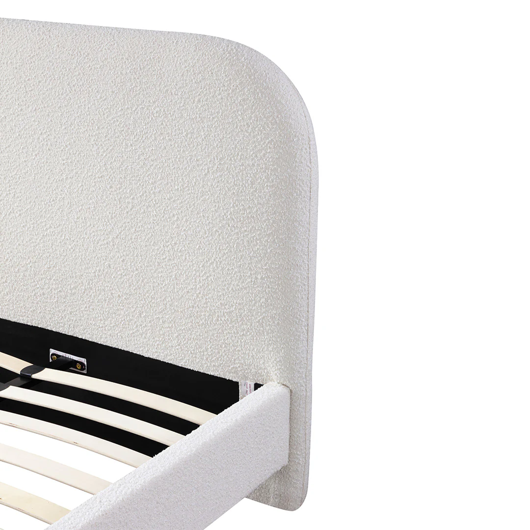 Meredith Queen Bed Frame - Cream White - Image 9