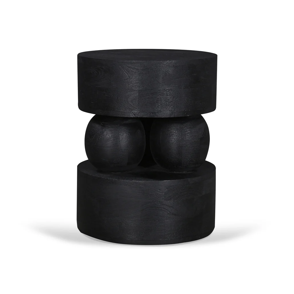 Metody 40cm Round Side Table - Black - Image 4