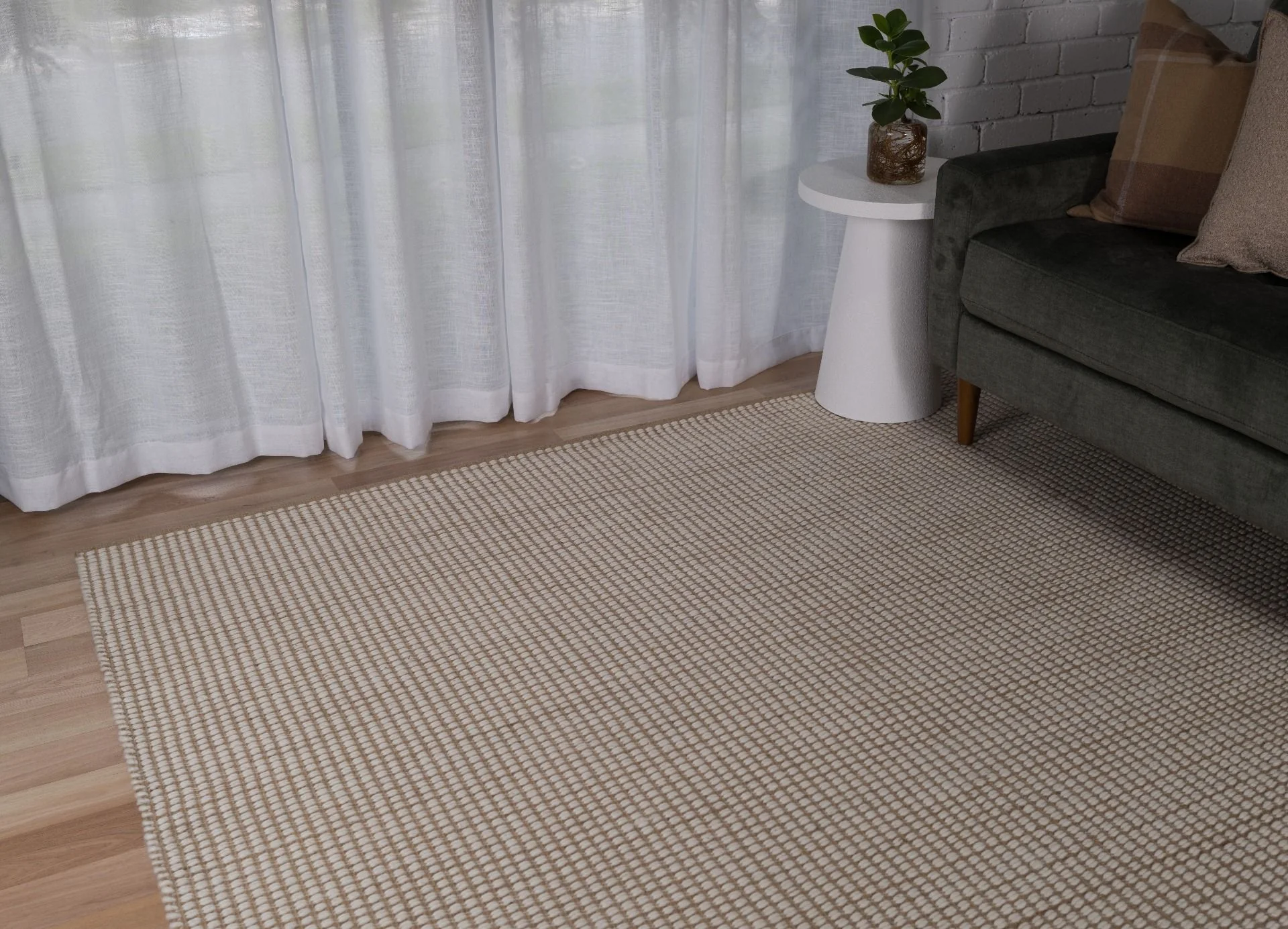 Mia Felted Wool & Jute Rug - Natural - Image 4