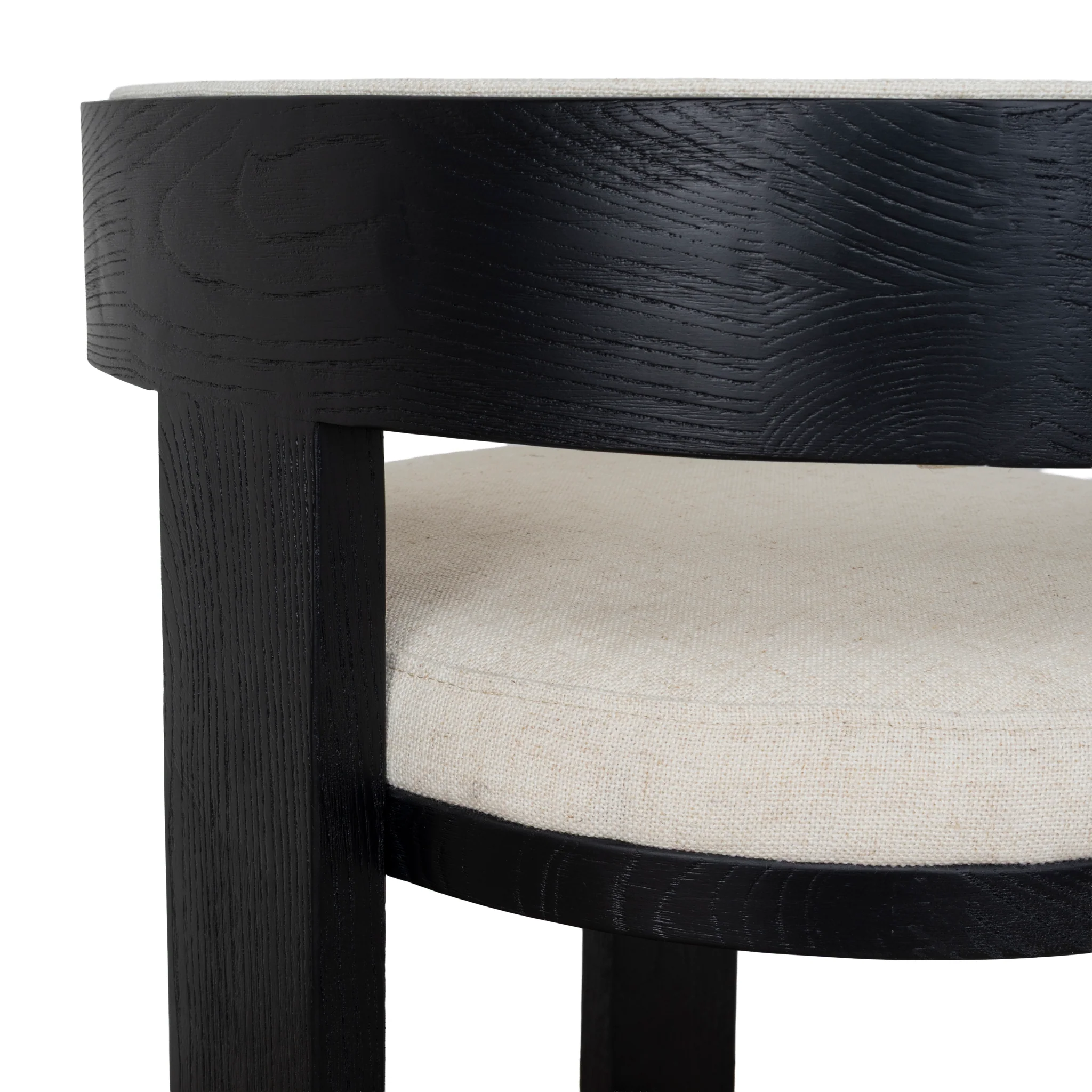 Miles Black ELM Barstool - Dawn Beige - Image 12