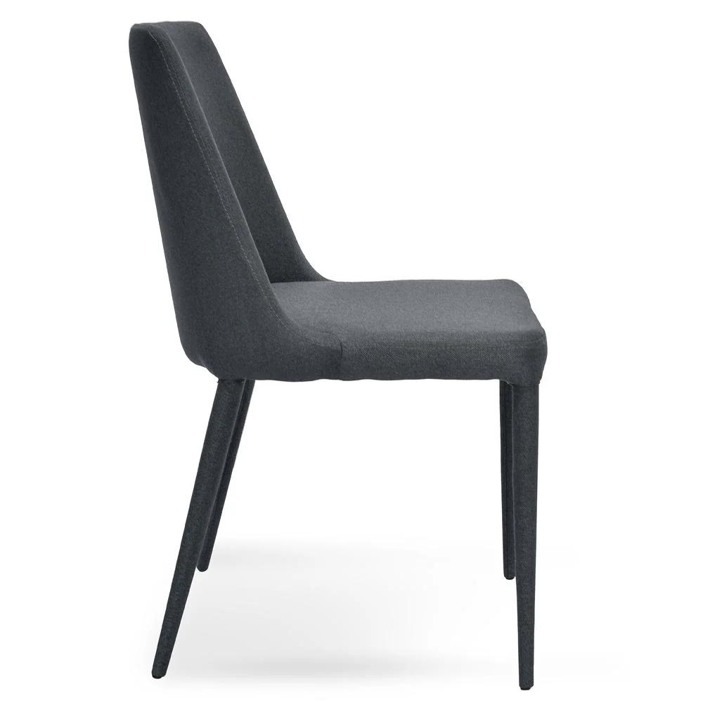 Millie Fabric Dining Chair - Gunmetal Grey - Last One - Image 3