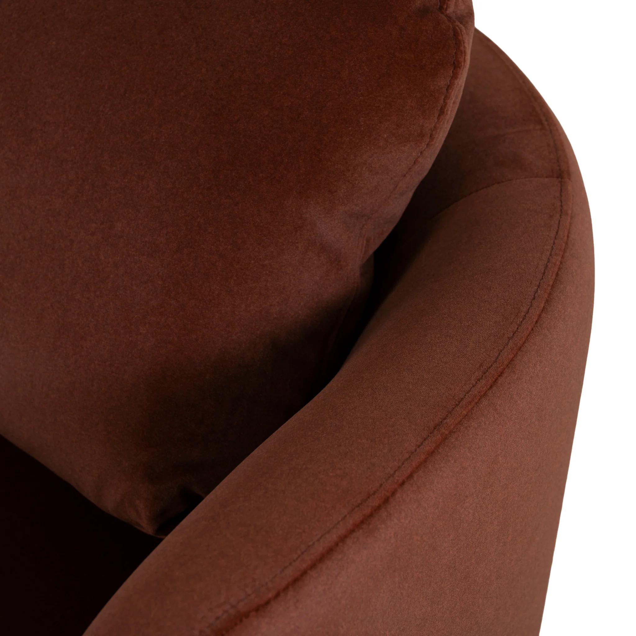 Milo Swivel Armchair - Red Bronze - Image 16