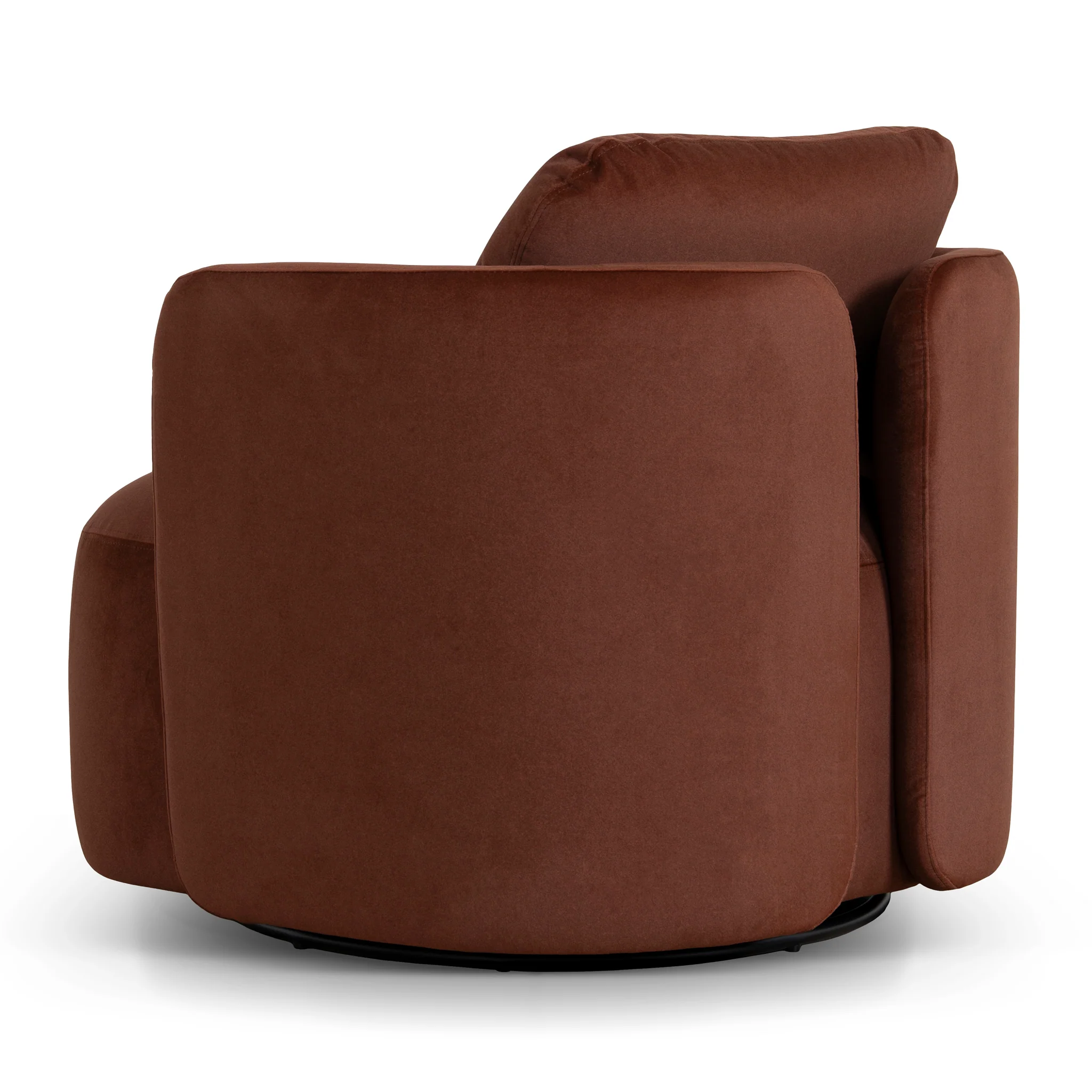 Milo Swivel Armchair - Red Bronze - Image 7