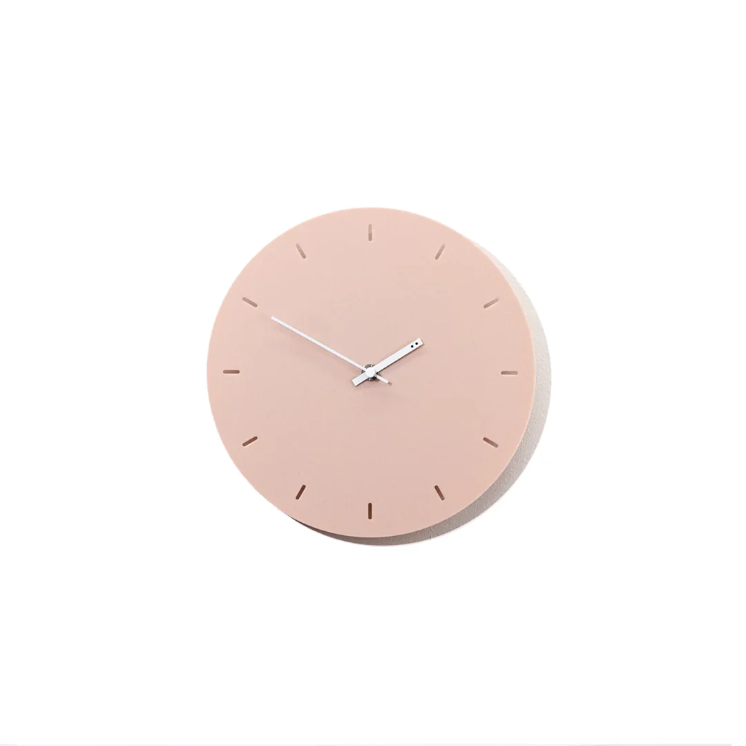 Minimal 25cm Wall Clock - Blush