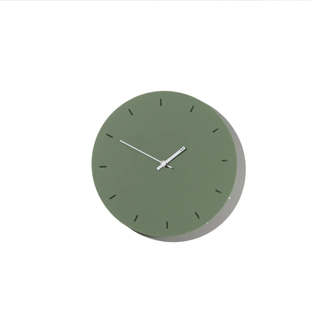 Minimal 25cm Wall Clock - Olive
