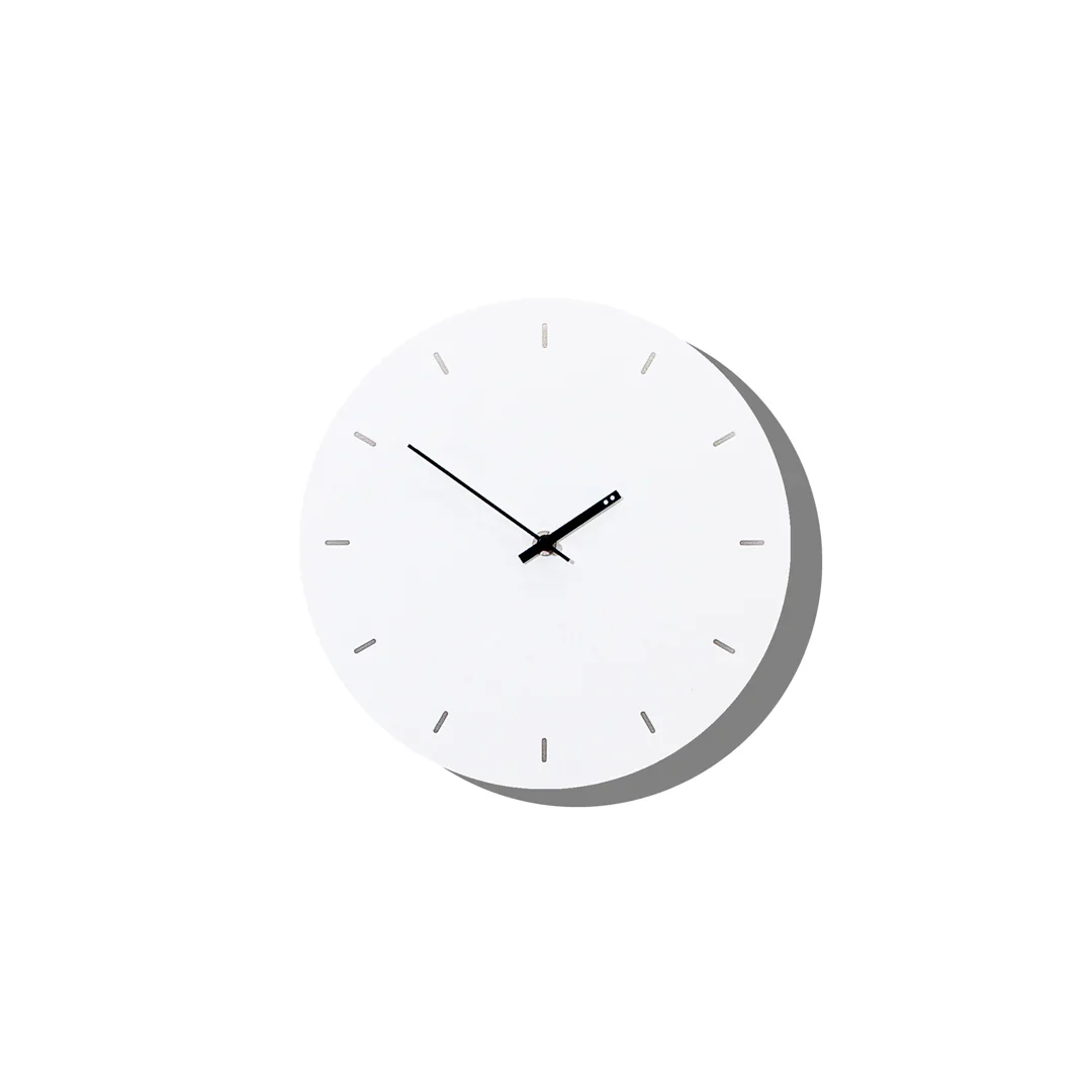 Minimal 25cm Wall Clock - White
