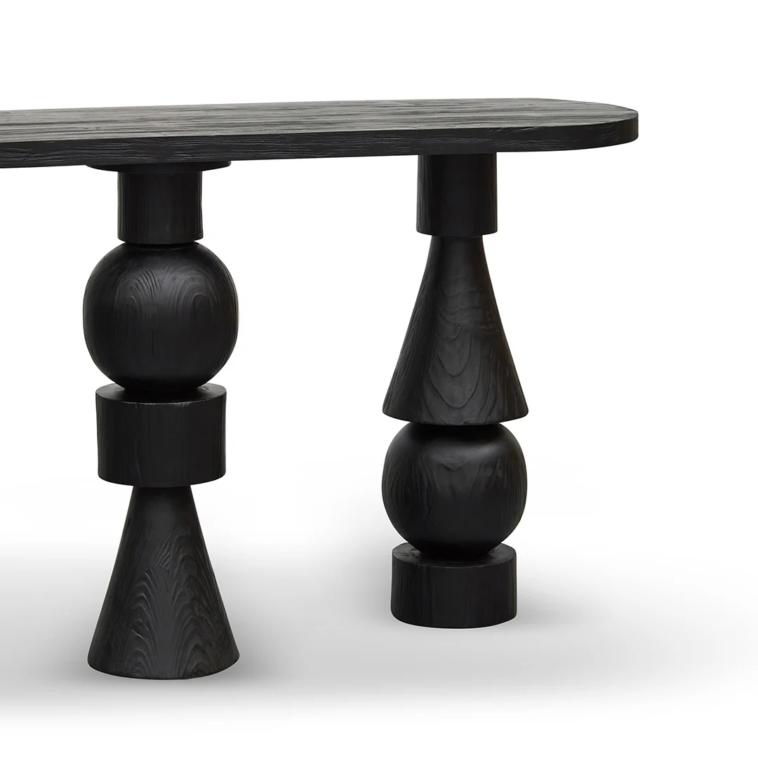 Miquel 1.6m Console Table - Full Black - Image 8