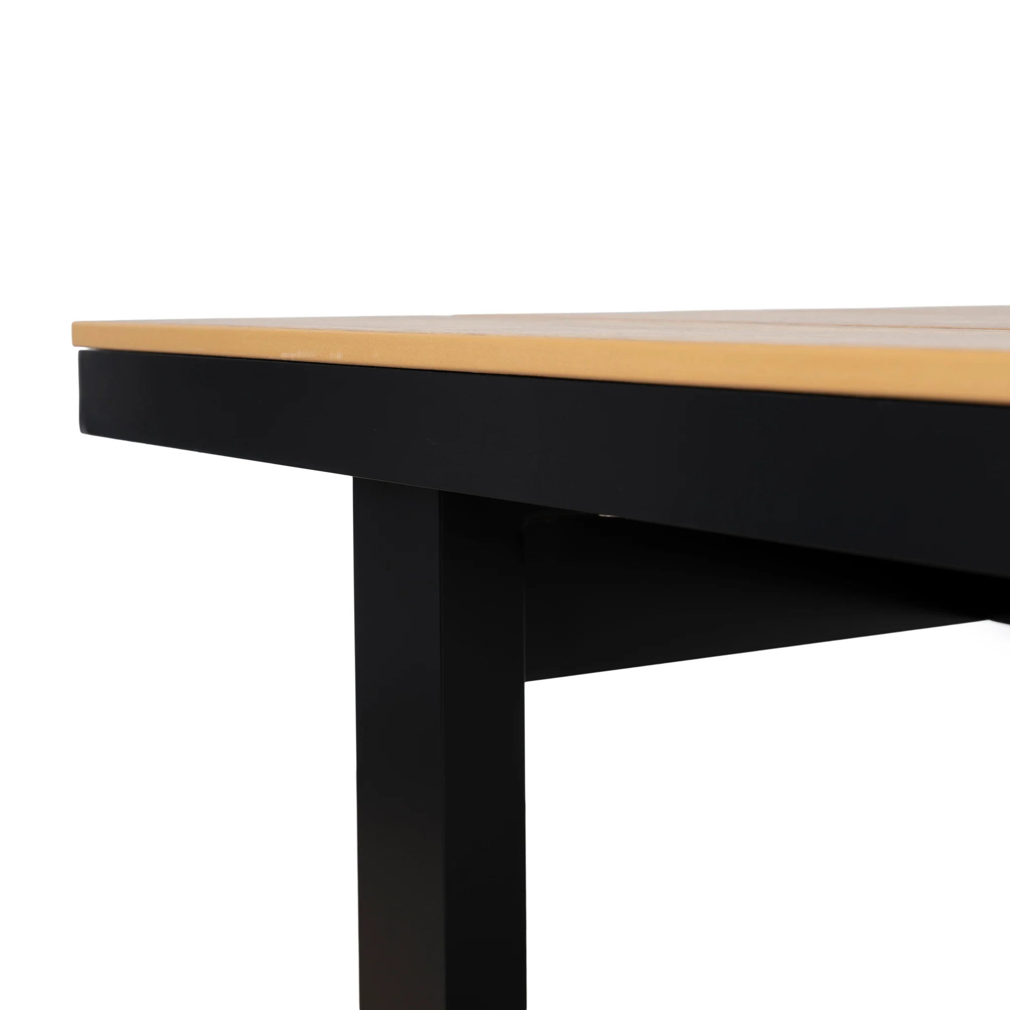 Monderra 2.3m Black Outdoor Dining Table - Natural - Image 11