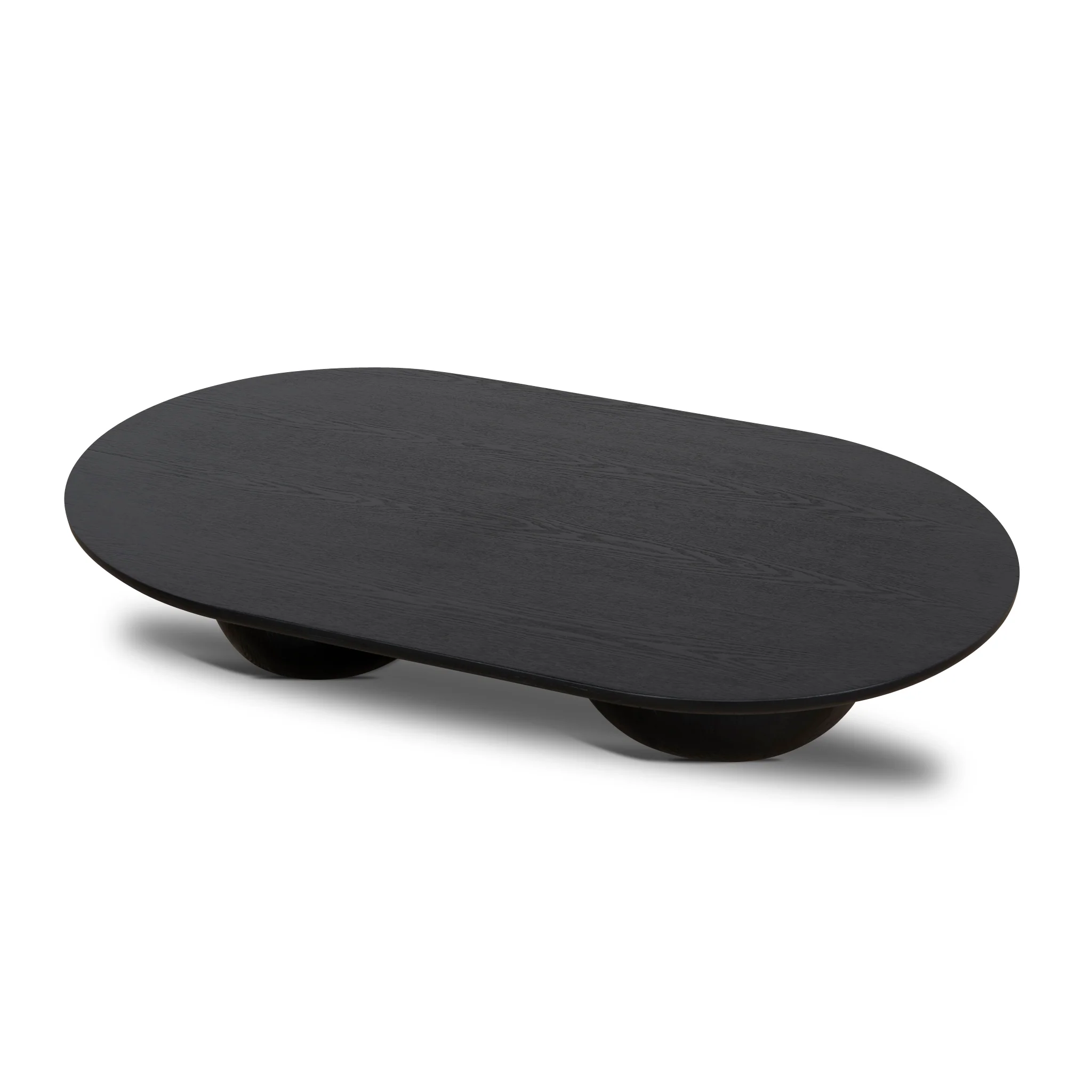 Monli 1.3m Elm Coffee Table - Full Black - Image 4