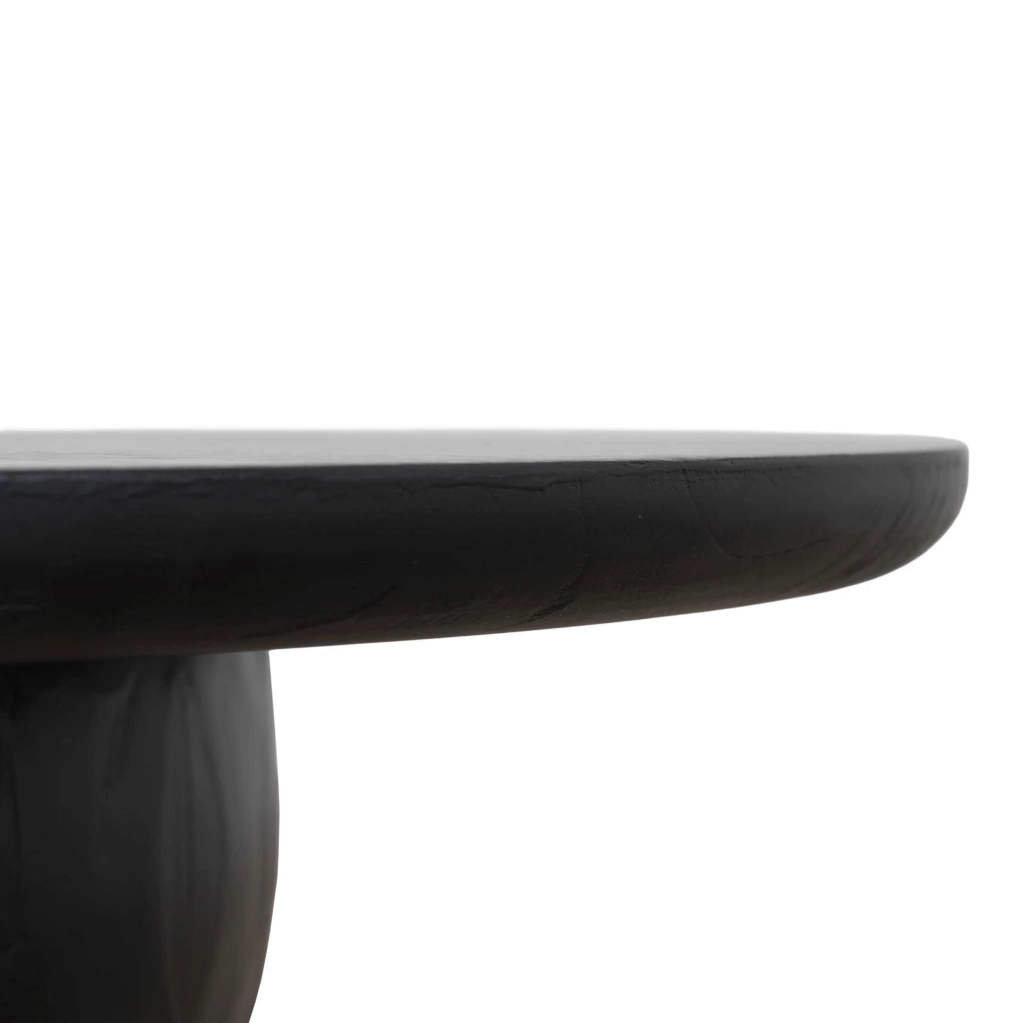 Monli 1.3m Elm Coffee Table - Full Black - Image 8