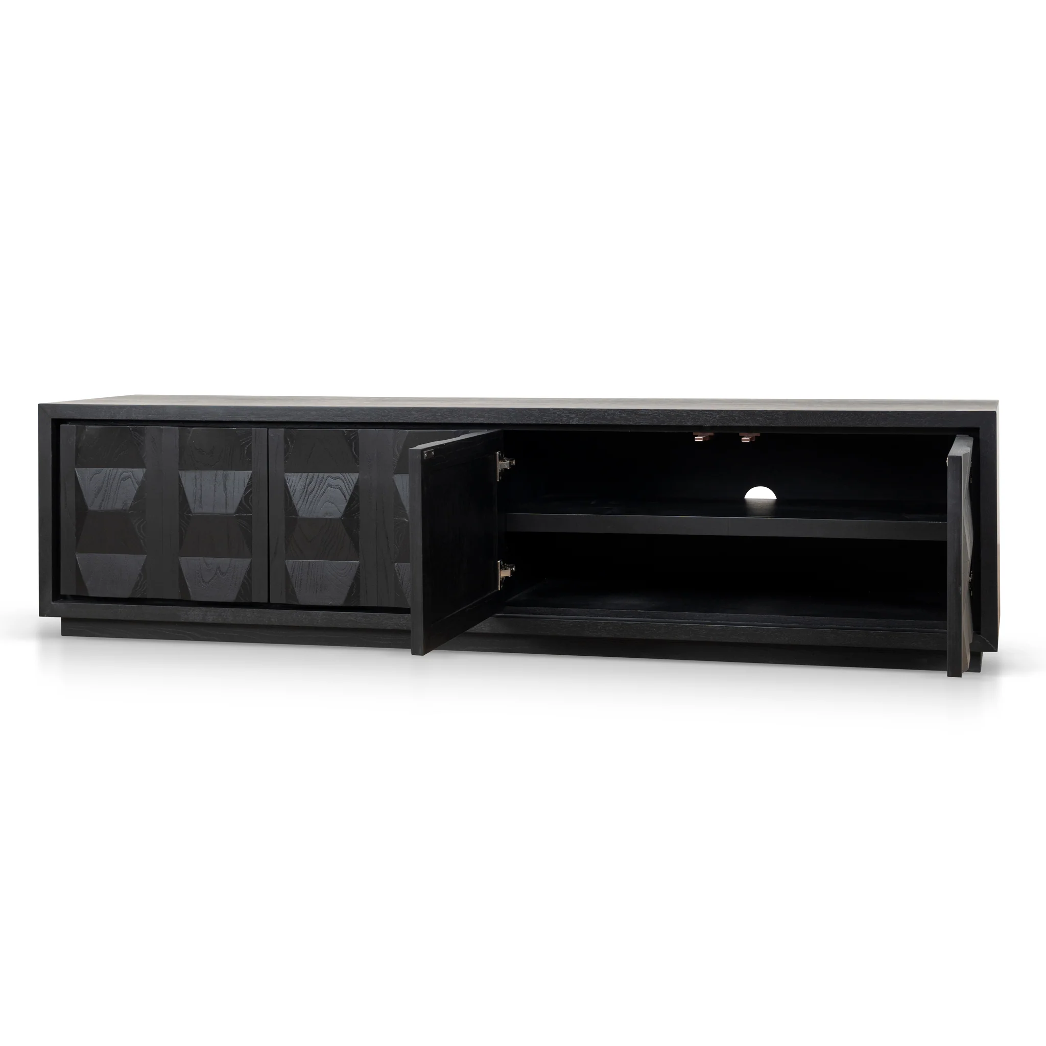 Monolith 2.2m TV Entertainment Unit - Full Black - Image 38