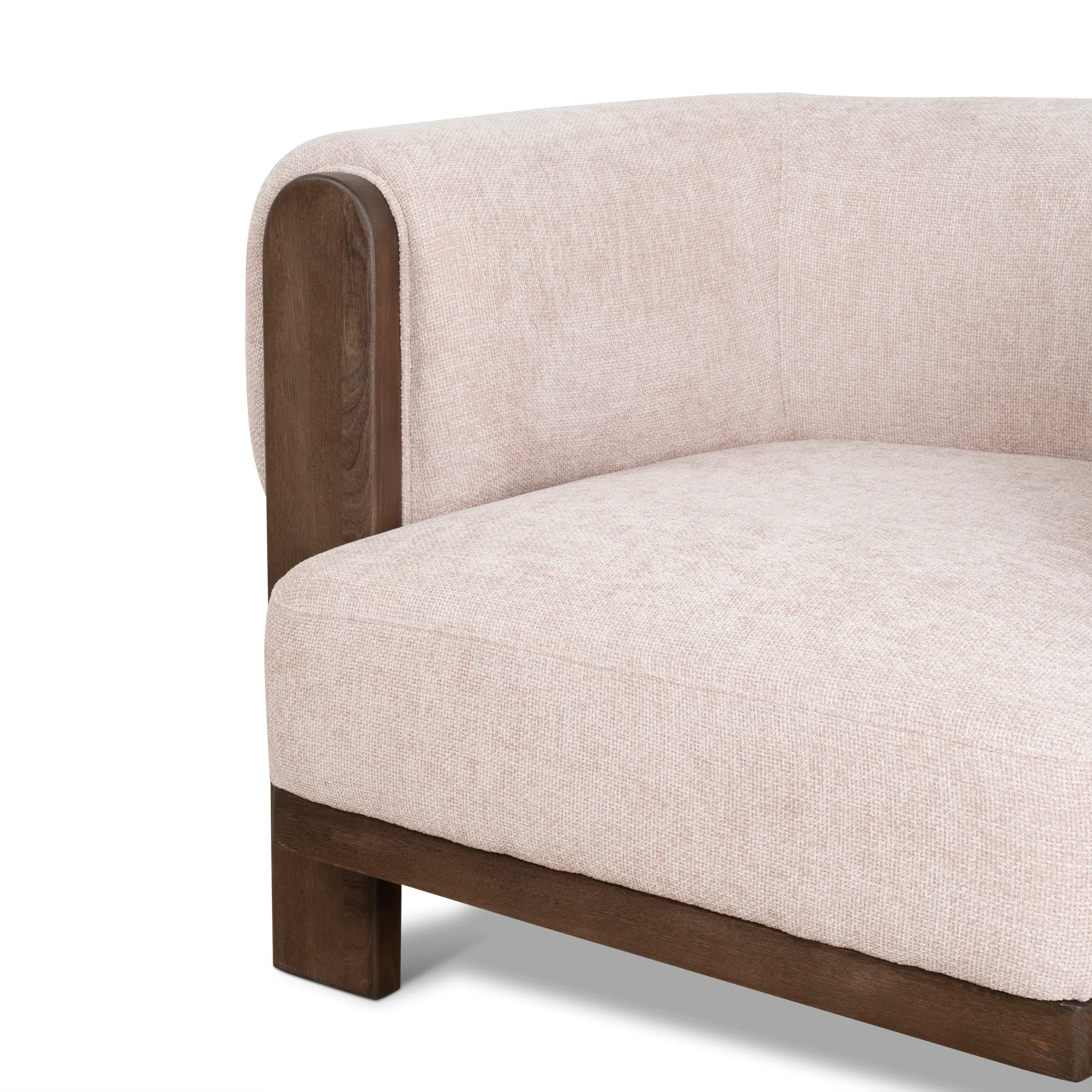 Montara Walnut Armchair - Blush Linen - Image 11