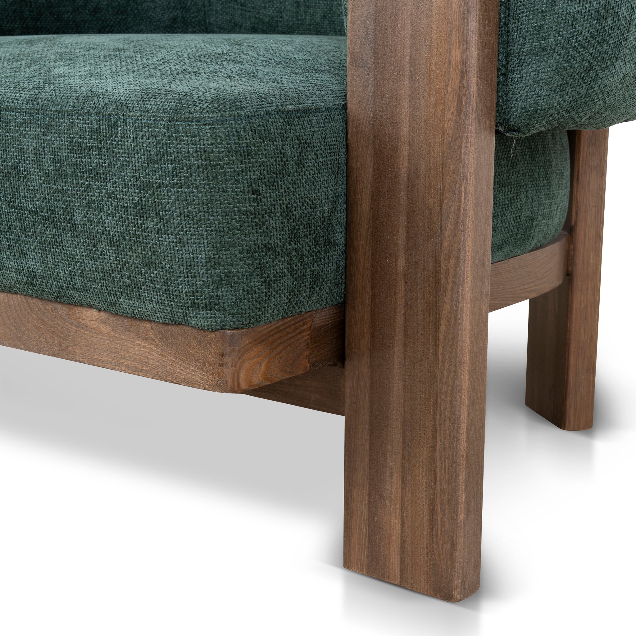 Montara Walnut Armchair - Bush Green - Image 14