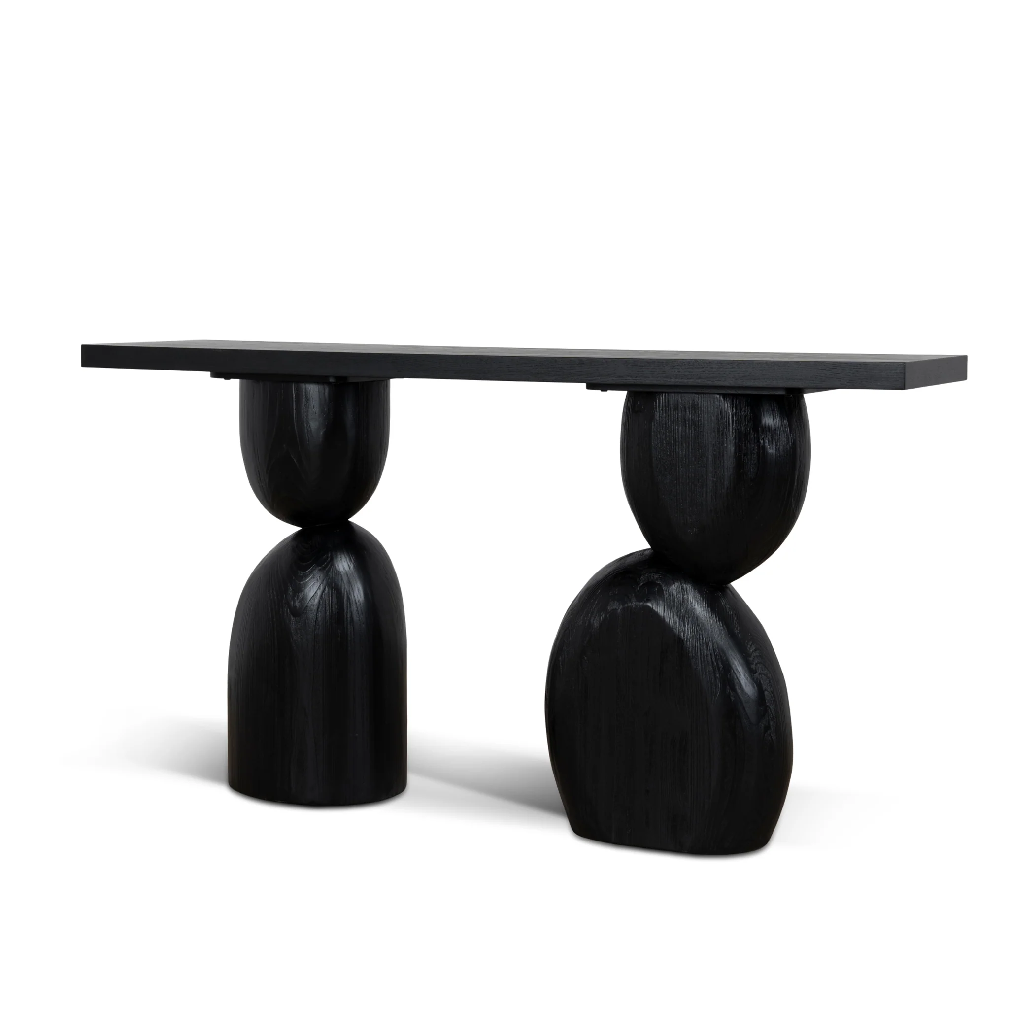 Morani 1.6m Elm Console Table - Full Black