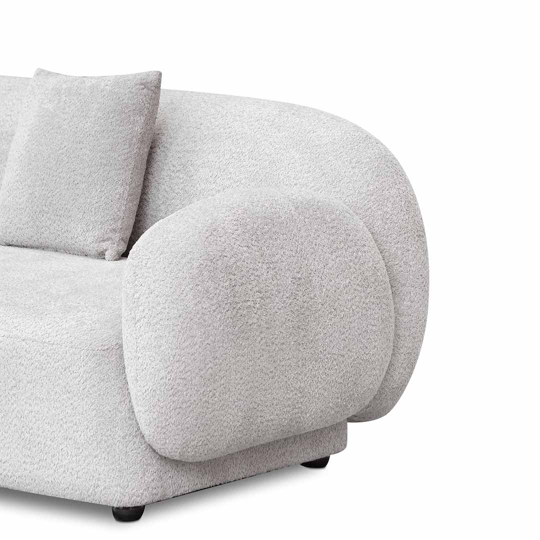 Moyer 3 Seater Fabric Sofa - Salt White - Image 10