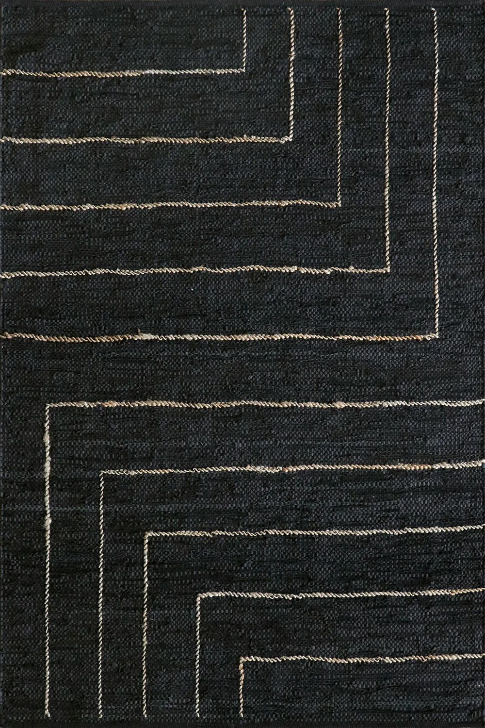 Baya Tunjaa 300 x 200 cm Leather Rug - Black