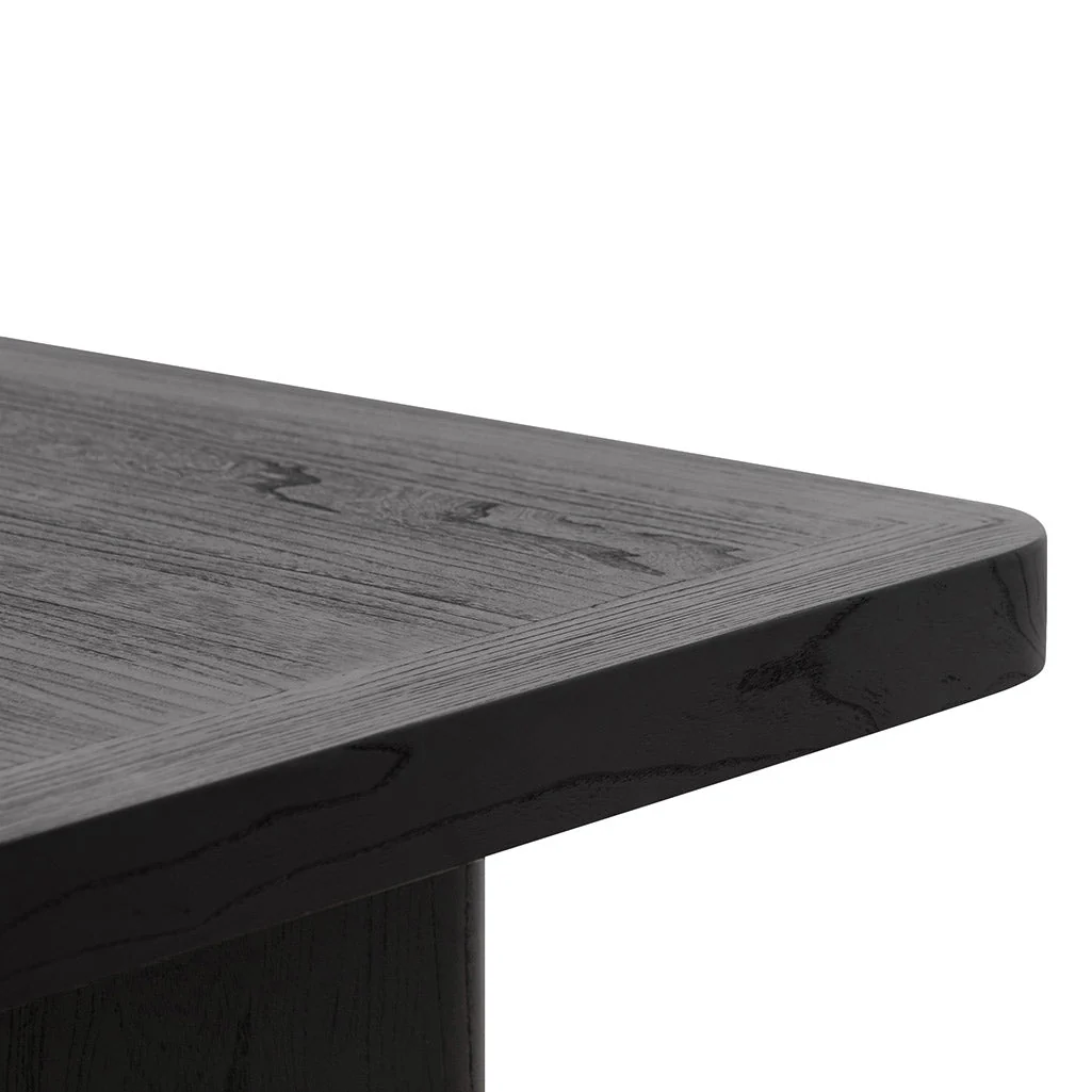 Munoz 3m Elm Dining Table - Full Black - Image 3