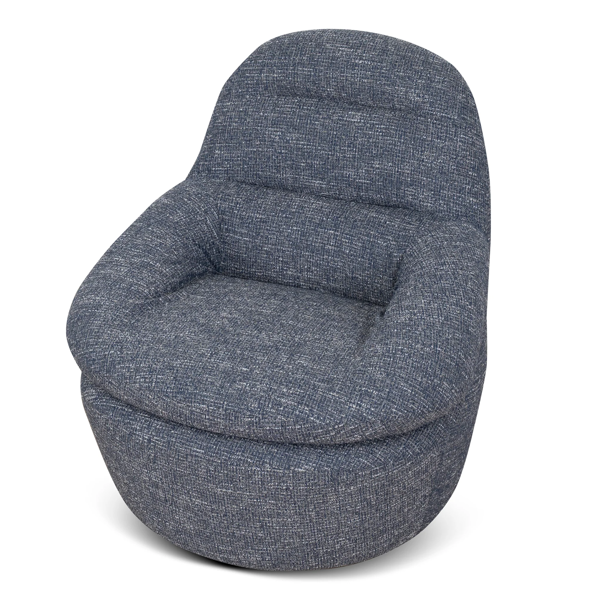 Nalini Swivel Lounge Chair - Prussian Blue - Image 6