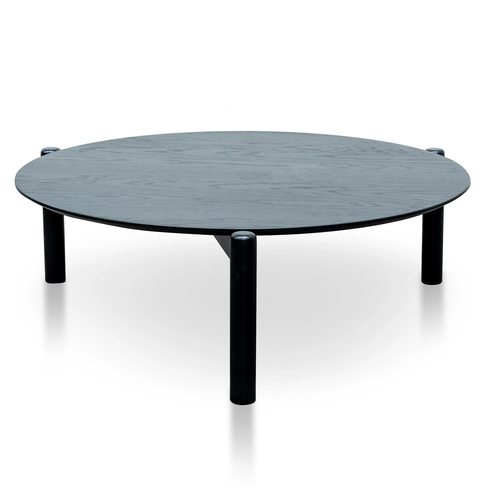Nest Of Holloway Wooden Round Coffee Table - Black - Image 3