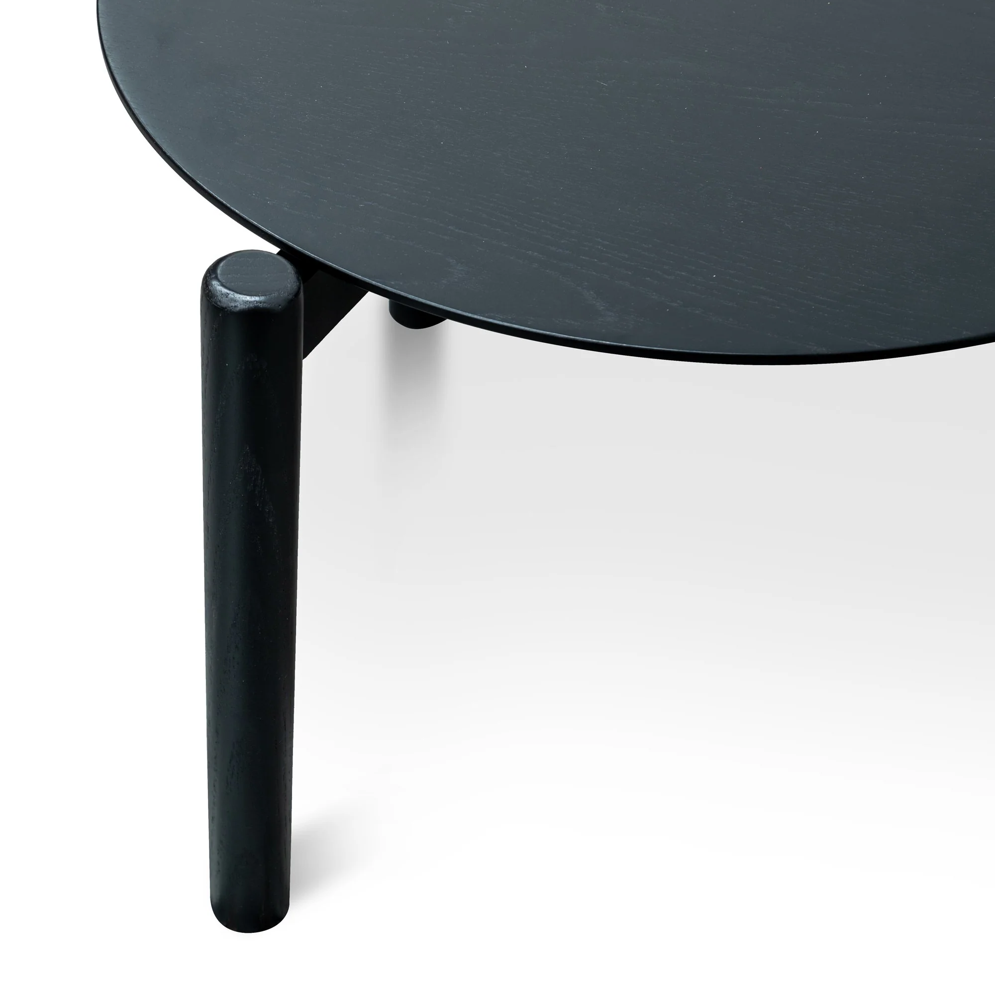 Nest Of Holloway Wooden Round Coffee Table - Black - Image 5