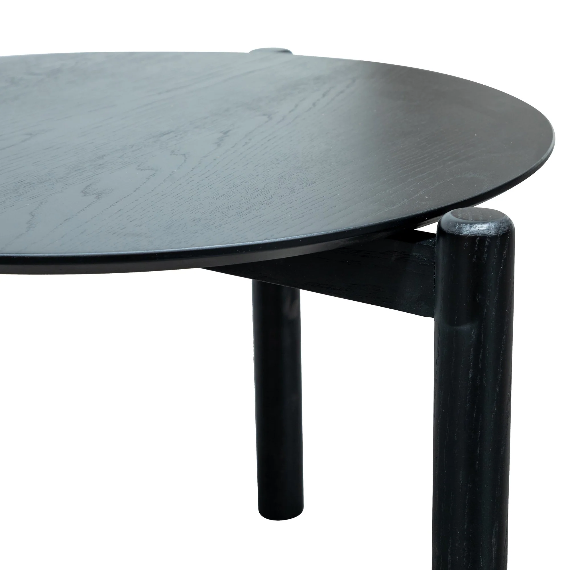 Nest Of Holloway Wooden Round Coffee Table - Black - Image 6
