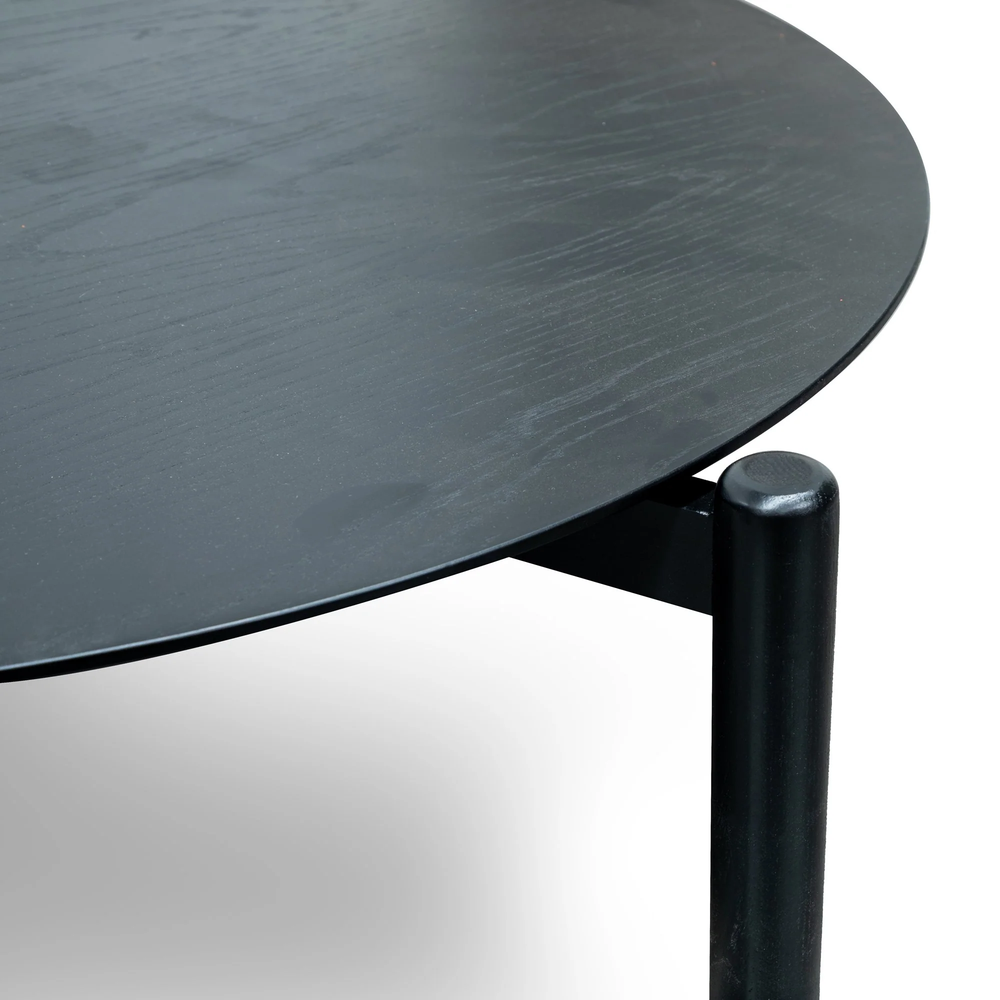 Nest Of Holloway Wooden Round Coffee Table - Black - Image 7