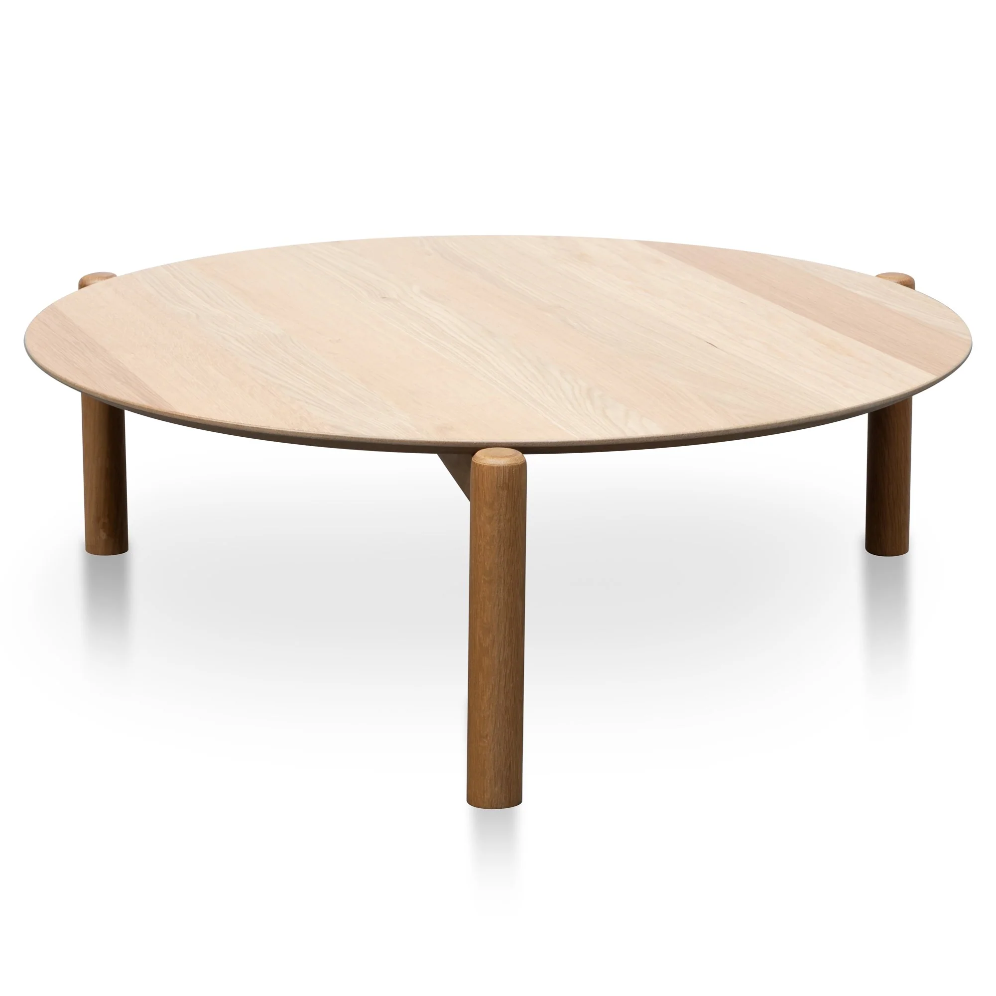 Nest Of Holloway Wooden Round Coffee Table - Natural - Image 4