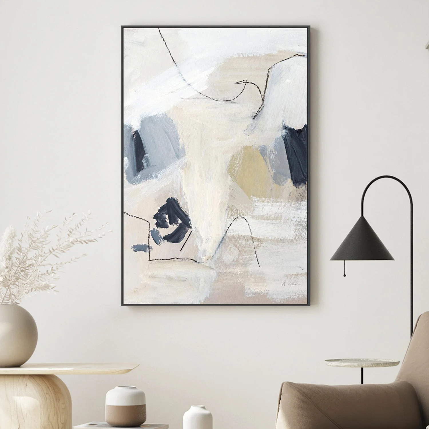 Neutral Abstract Navy, By Pamela Munger - Image 3