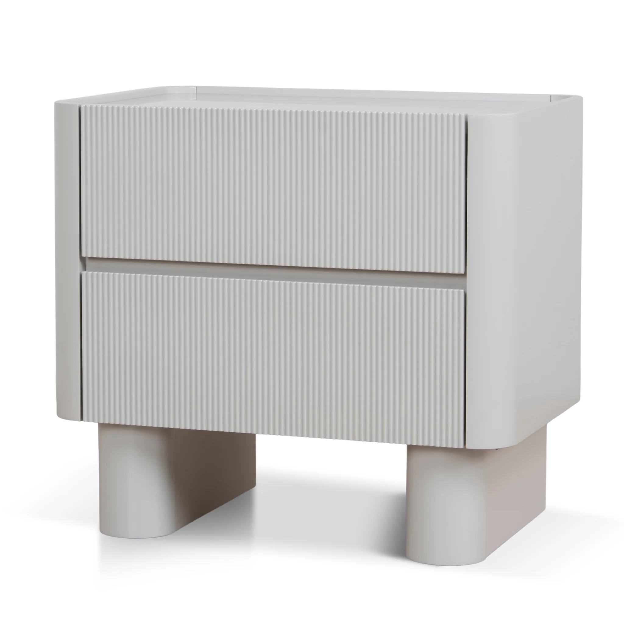 Nuvira Bedside Table - Warm Grey