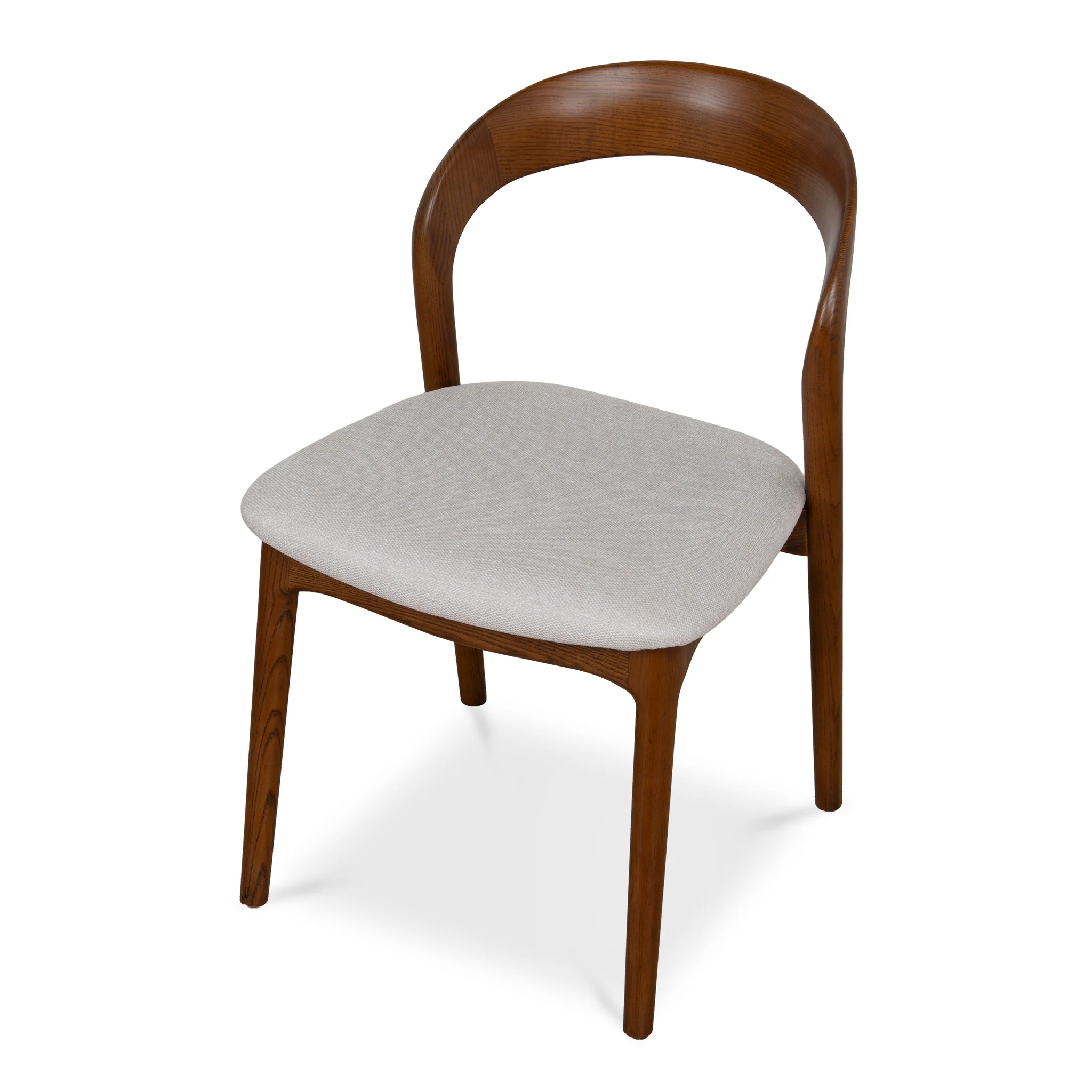 Set of 2 - Marlow Walnut Dining Chair - Naxos Beige - Image 7