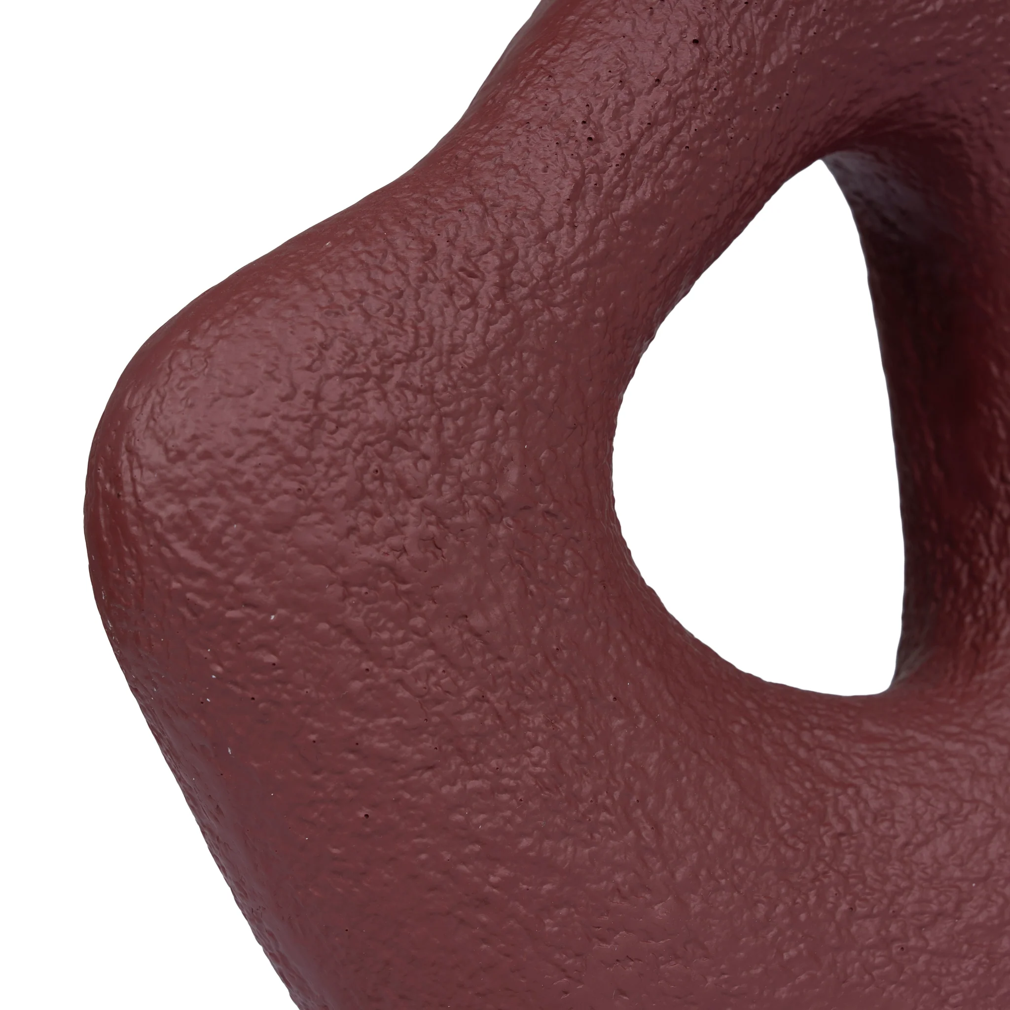 Obira Organic Shape Marble Sculpture - Maroon - Image 6