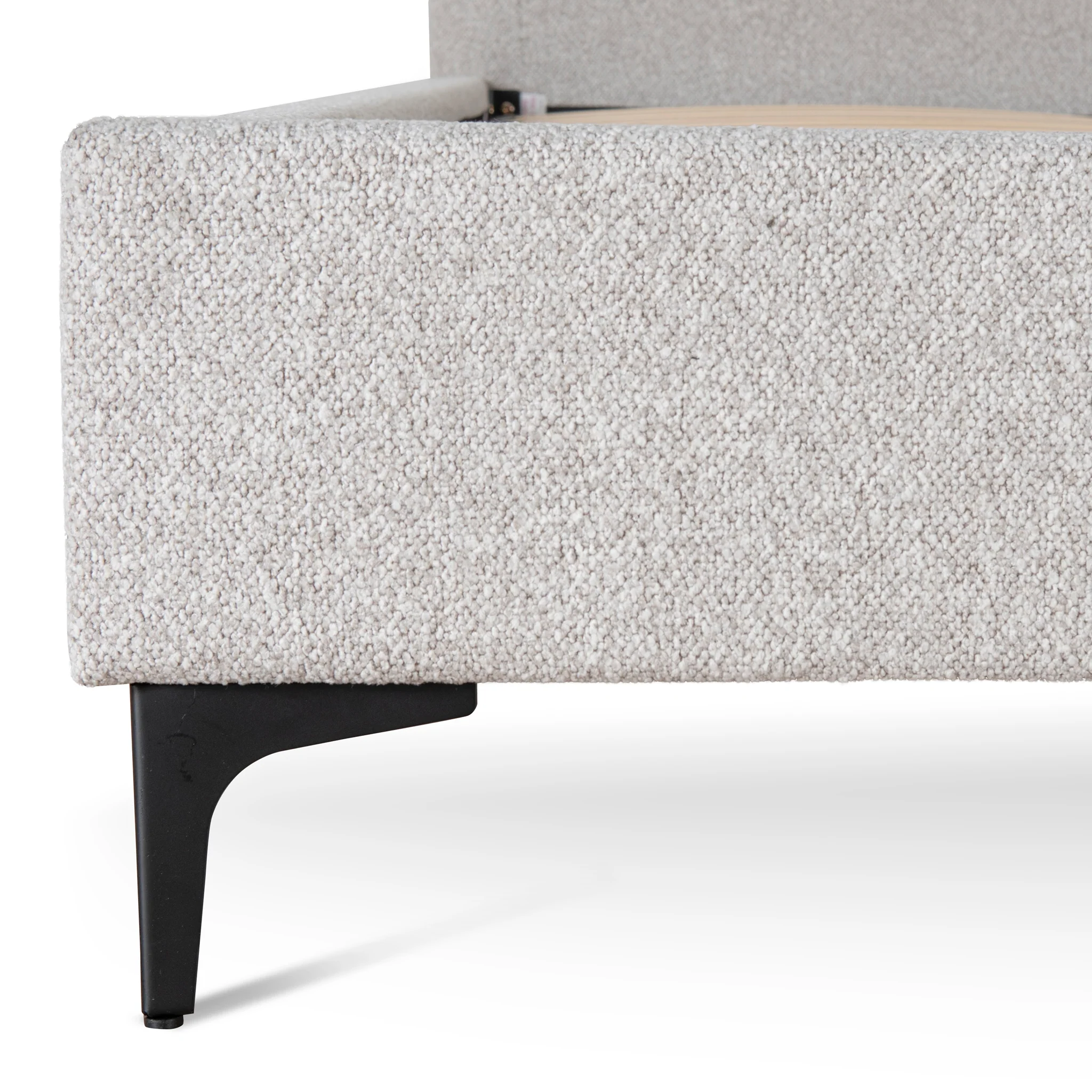 Olin Fabric Queen Bed Frame - Clay Grey - Image 6