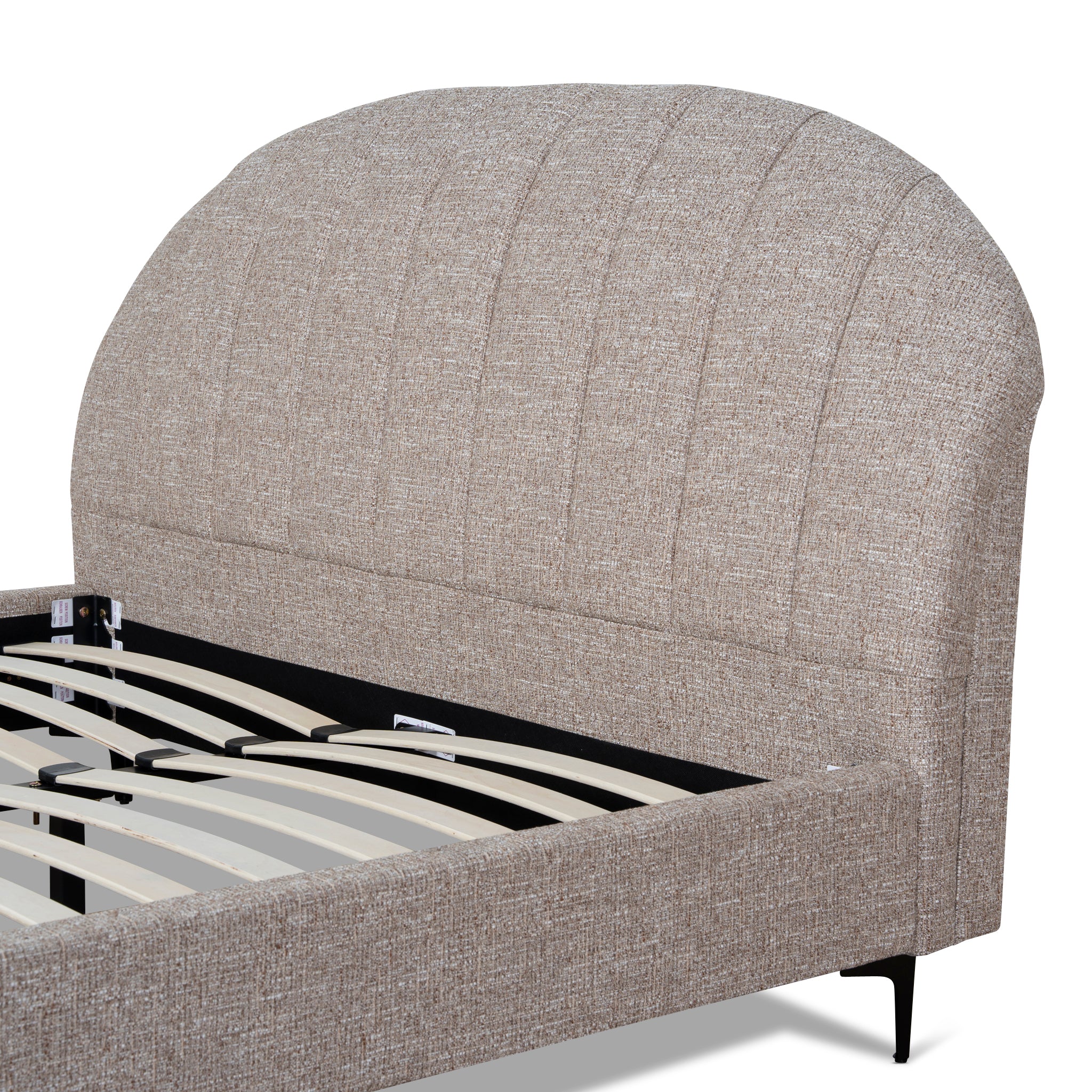 Olin Fabric Queen Bed Frame - Stonish Beige - Image 5
