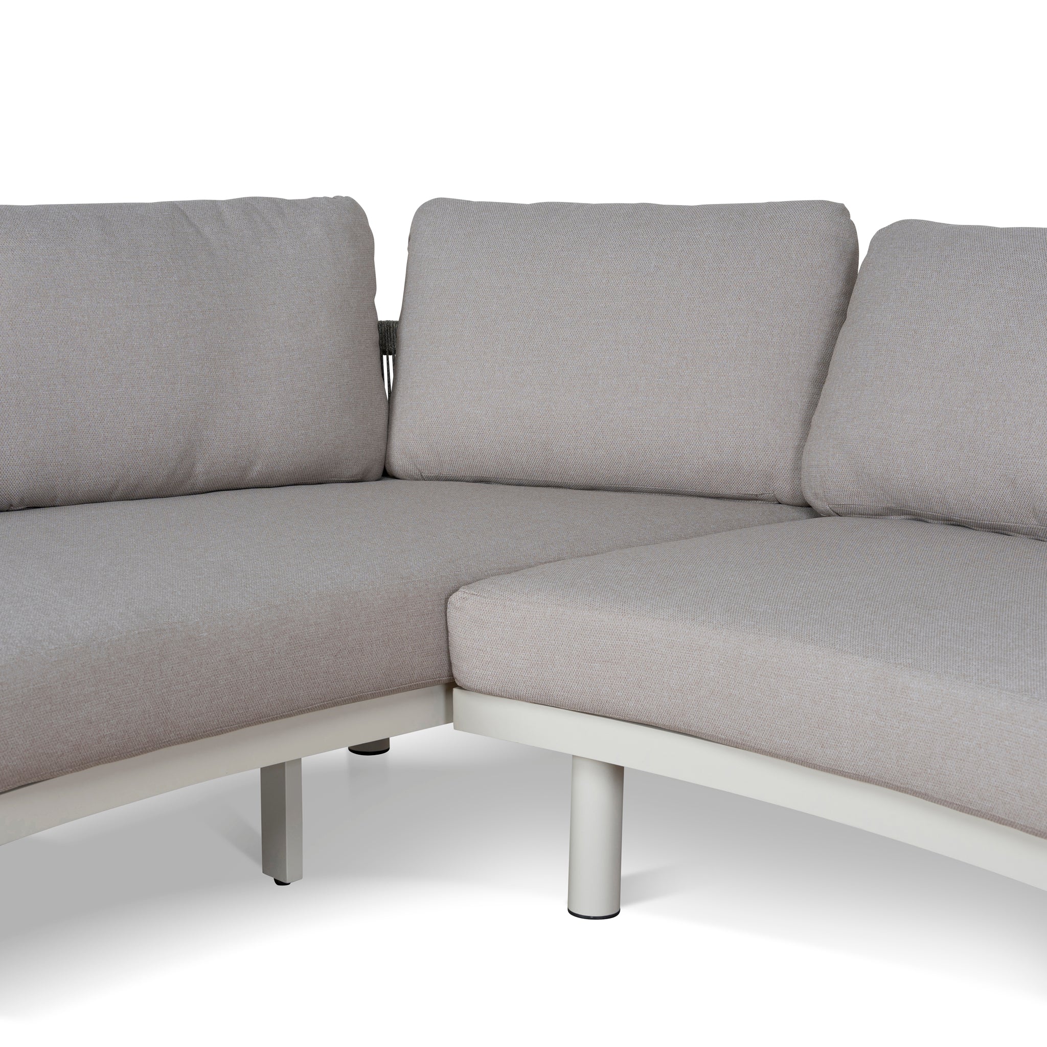 Olivan 2pcs Outdoor Corner Lounge Set - Light Brown - Image 6