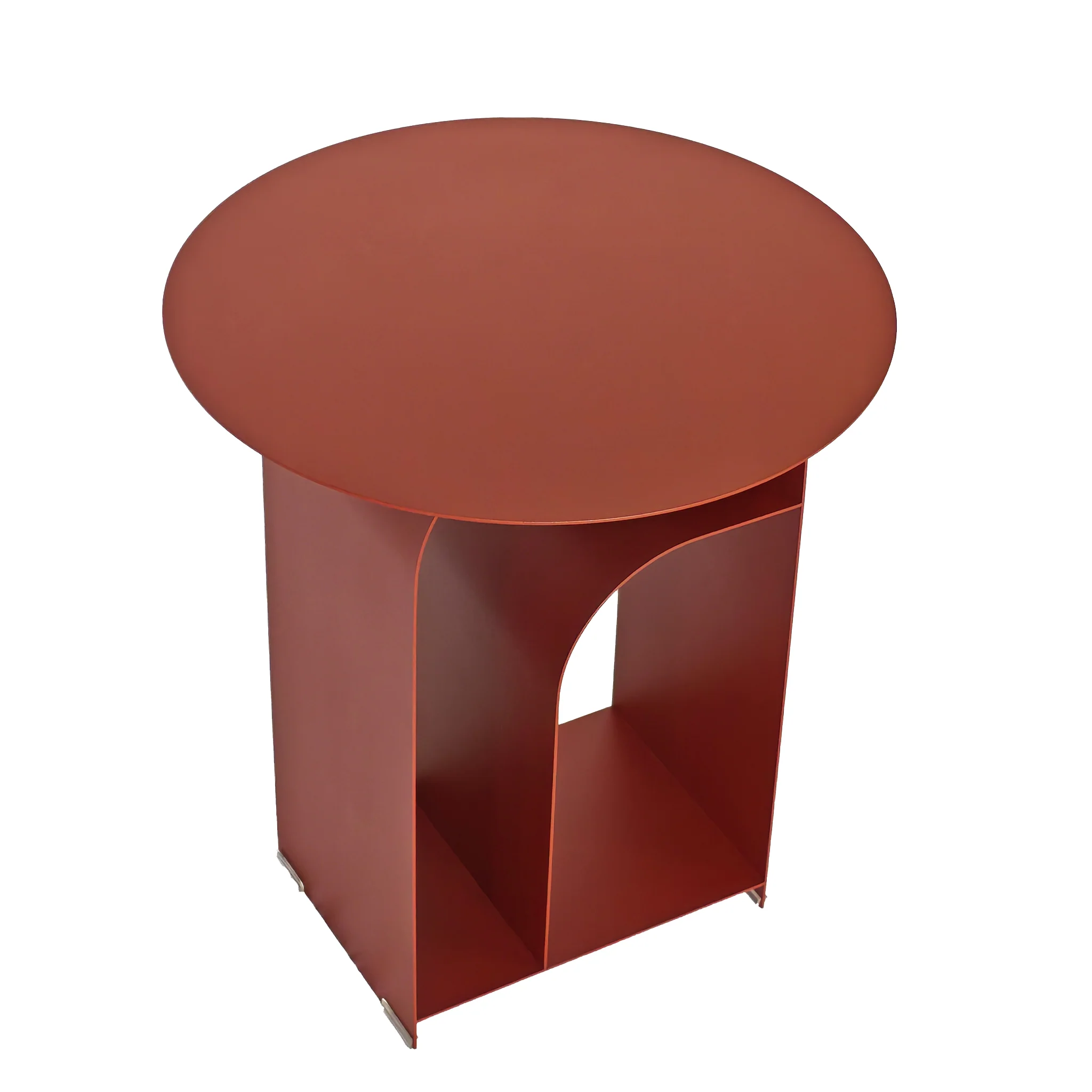 Orrica 38cm Round Side Table - Burgundy Red - Image 3