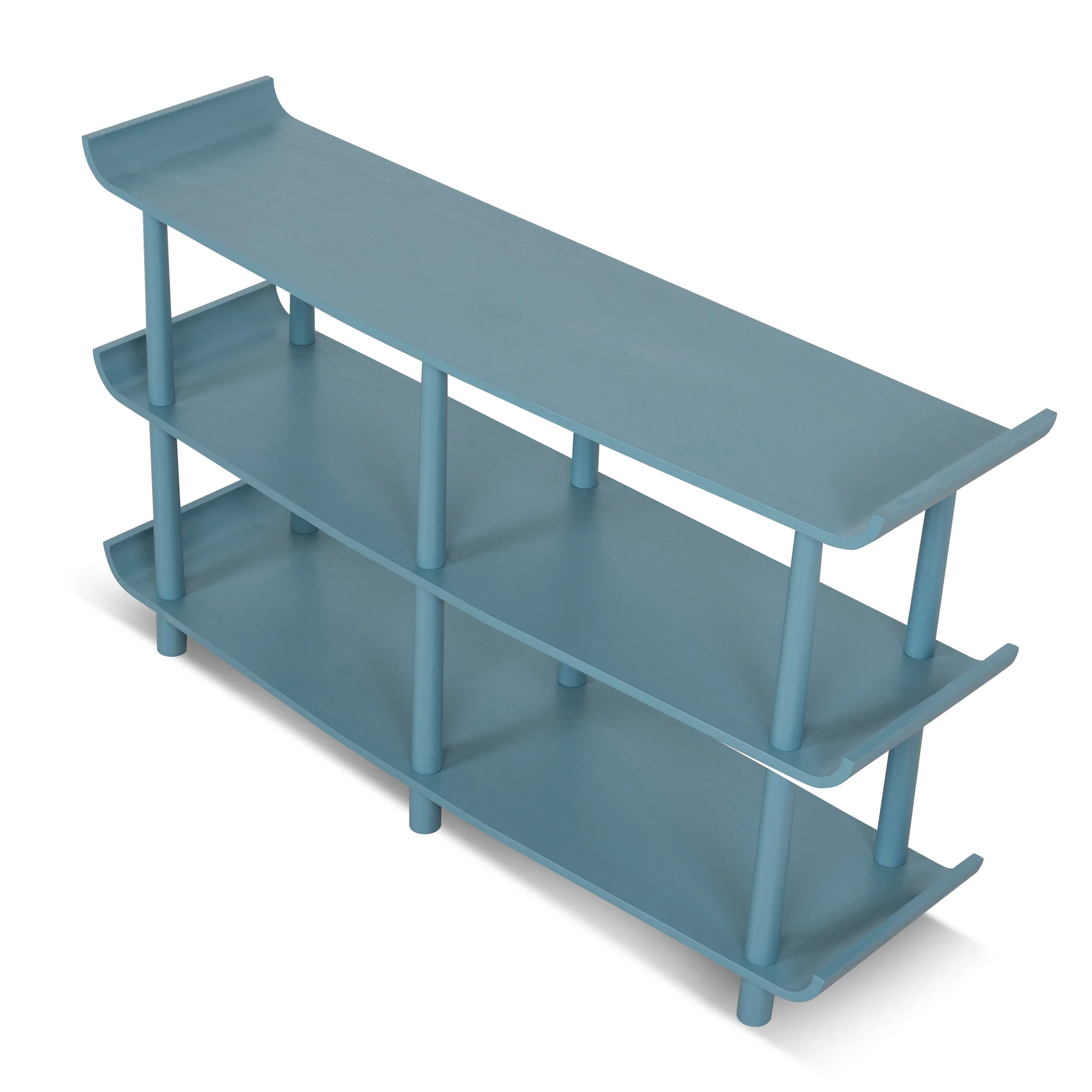Payton Wooden Shelving Unit - Light Blue - Image 5