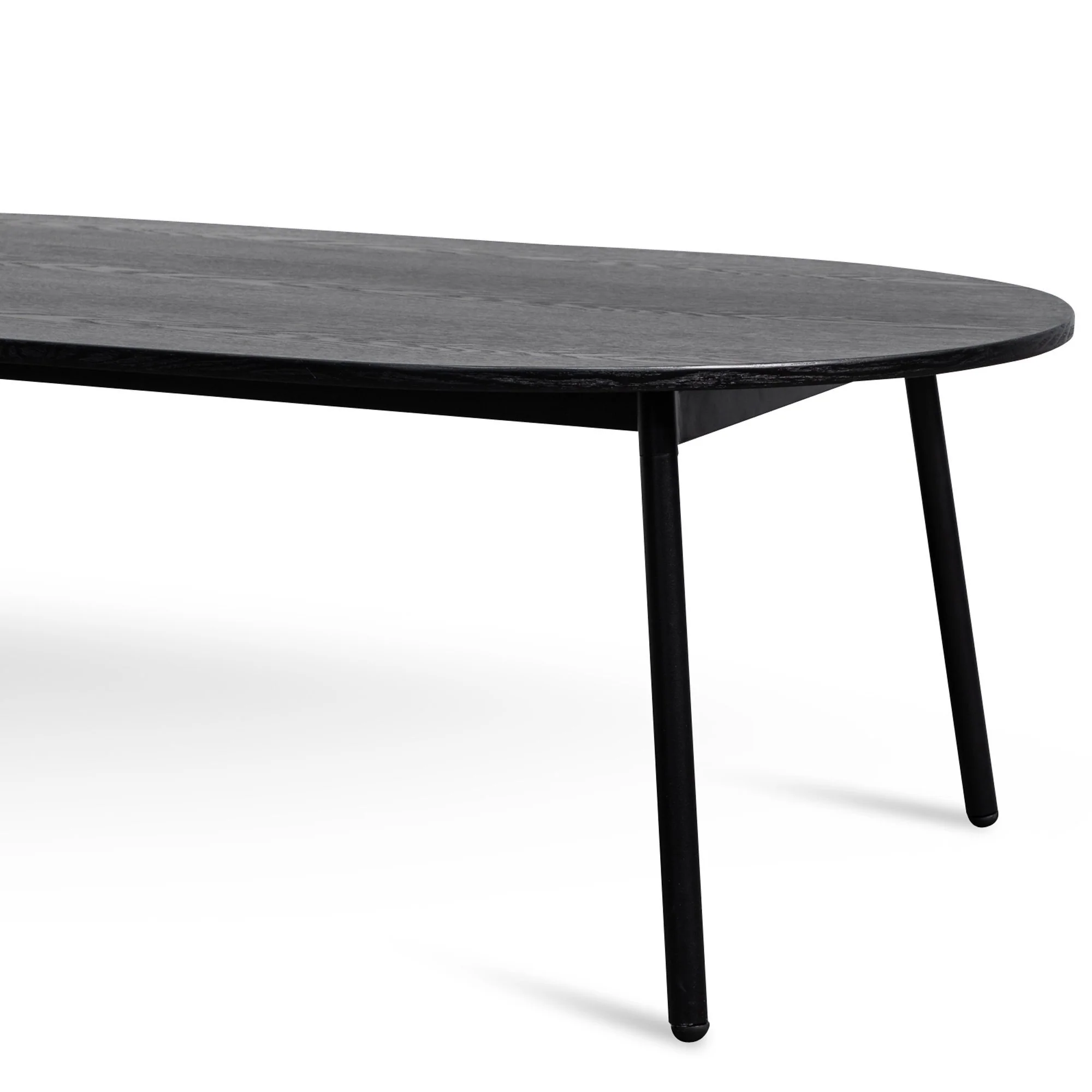Pena 1.47m Wooden Coffee Table - Full Black - Image 5
