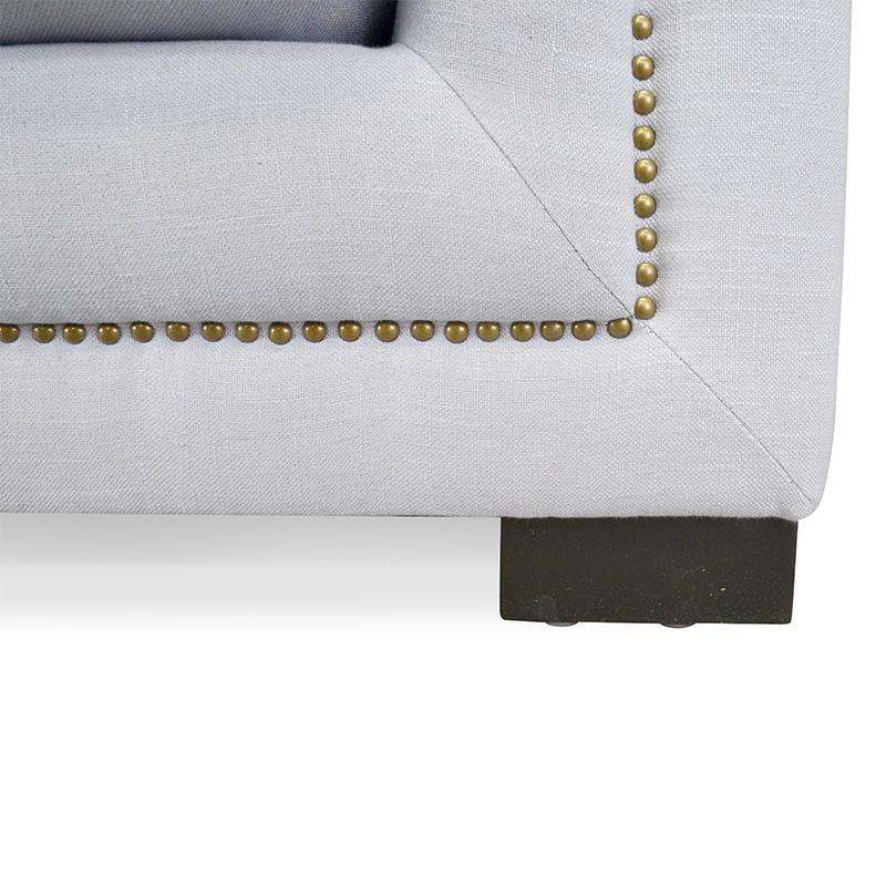 Penelope Chesterfield Fabric Lounge Chair - Grey - Last One - Image 7