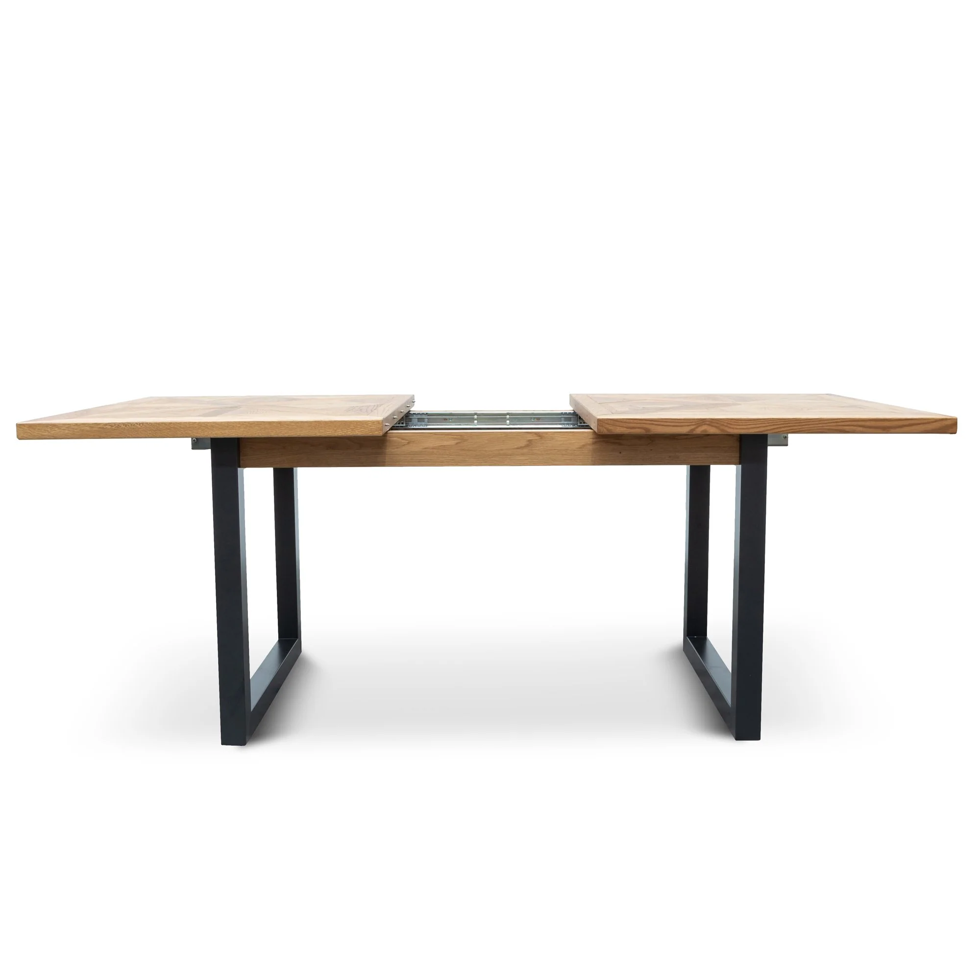 Percy 4-6 Seater Extendable Dining Table - European Knotty Oak and Peppercorn - Image 8