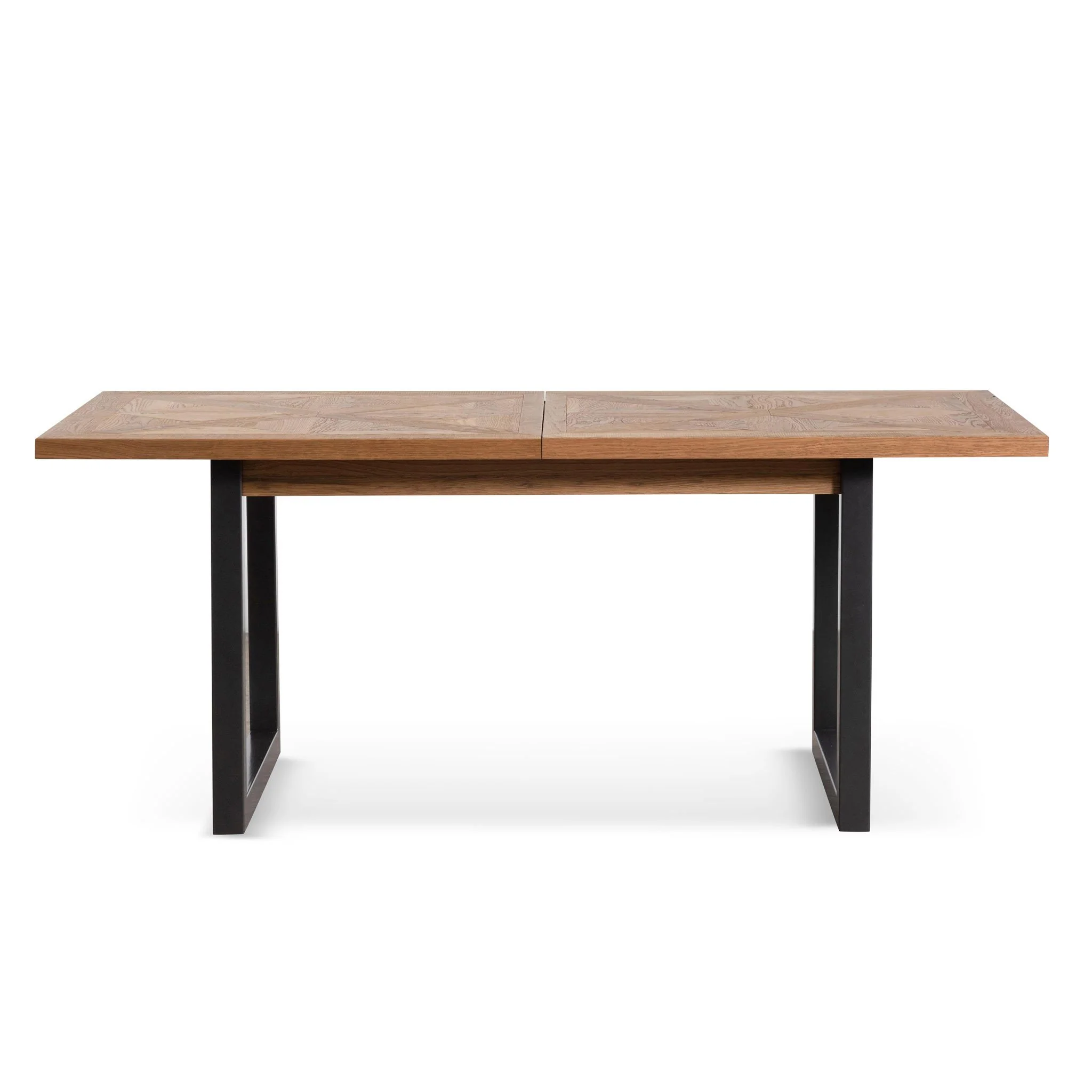 Percy 6-8 Seater Extendable Dining Table - European Knotty Oak and Peppercorn - Image 2