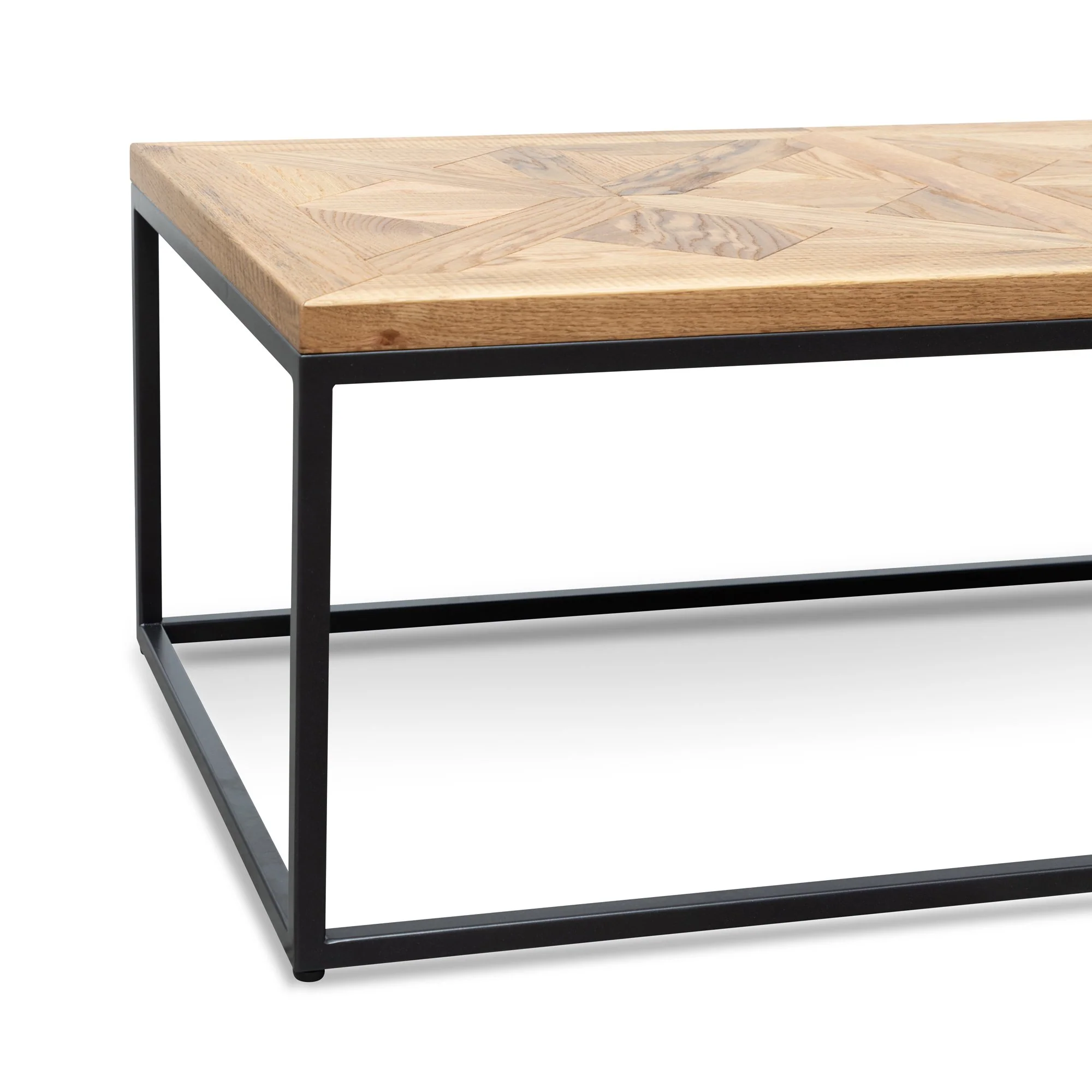 Percy 114cm Coffee Table - European Knotty Oak and Peppercorn - Image 6