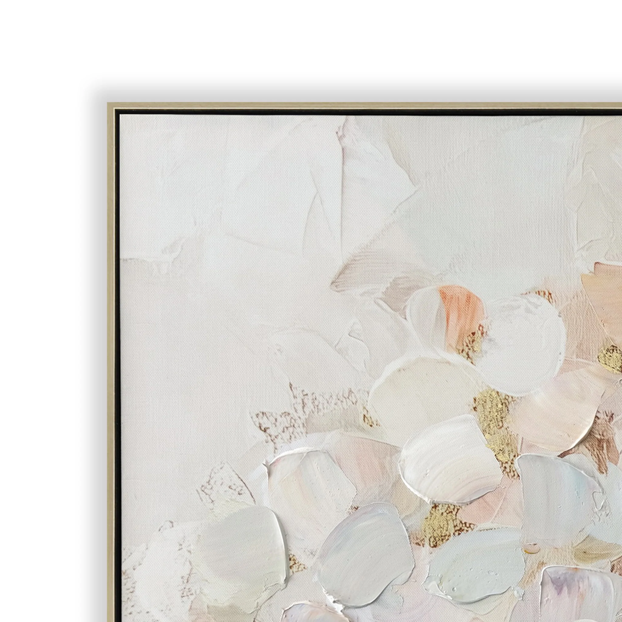 Petal Whisper 80 x 80cm Framed Canvas - Natural - Image 2