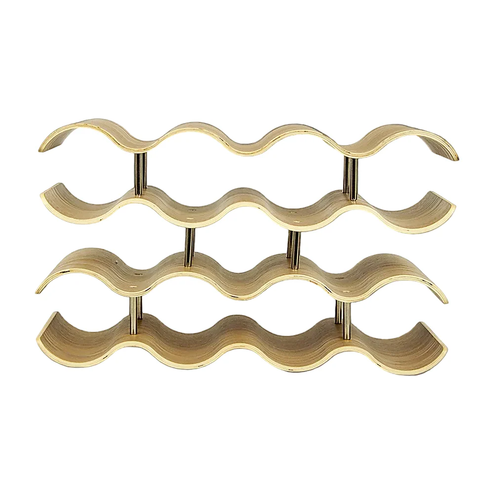 Petrus Wooden Wave 14 Bottle Holder Wine Rack - Natural - Image 4
