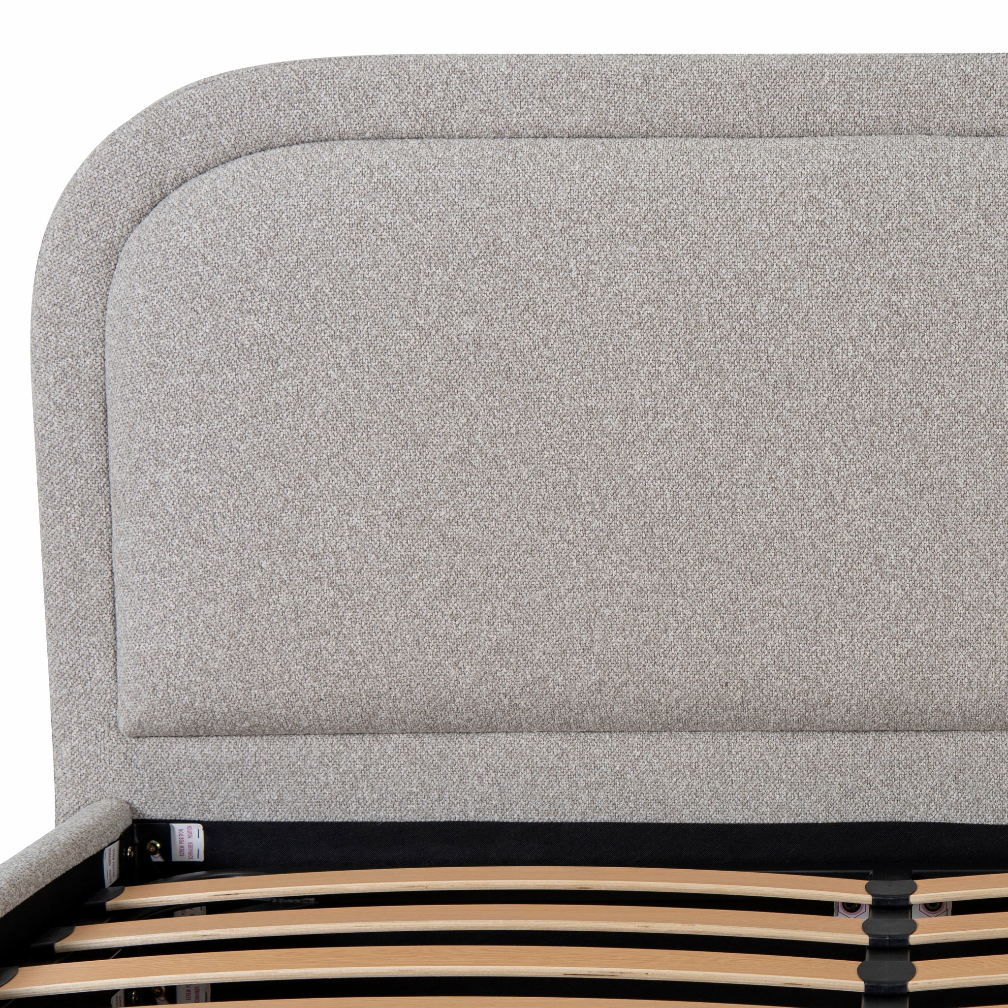 Phoebe Fabric Queen Bed Frame - Clay Grey - Image 8
