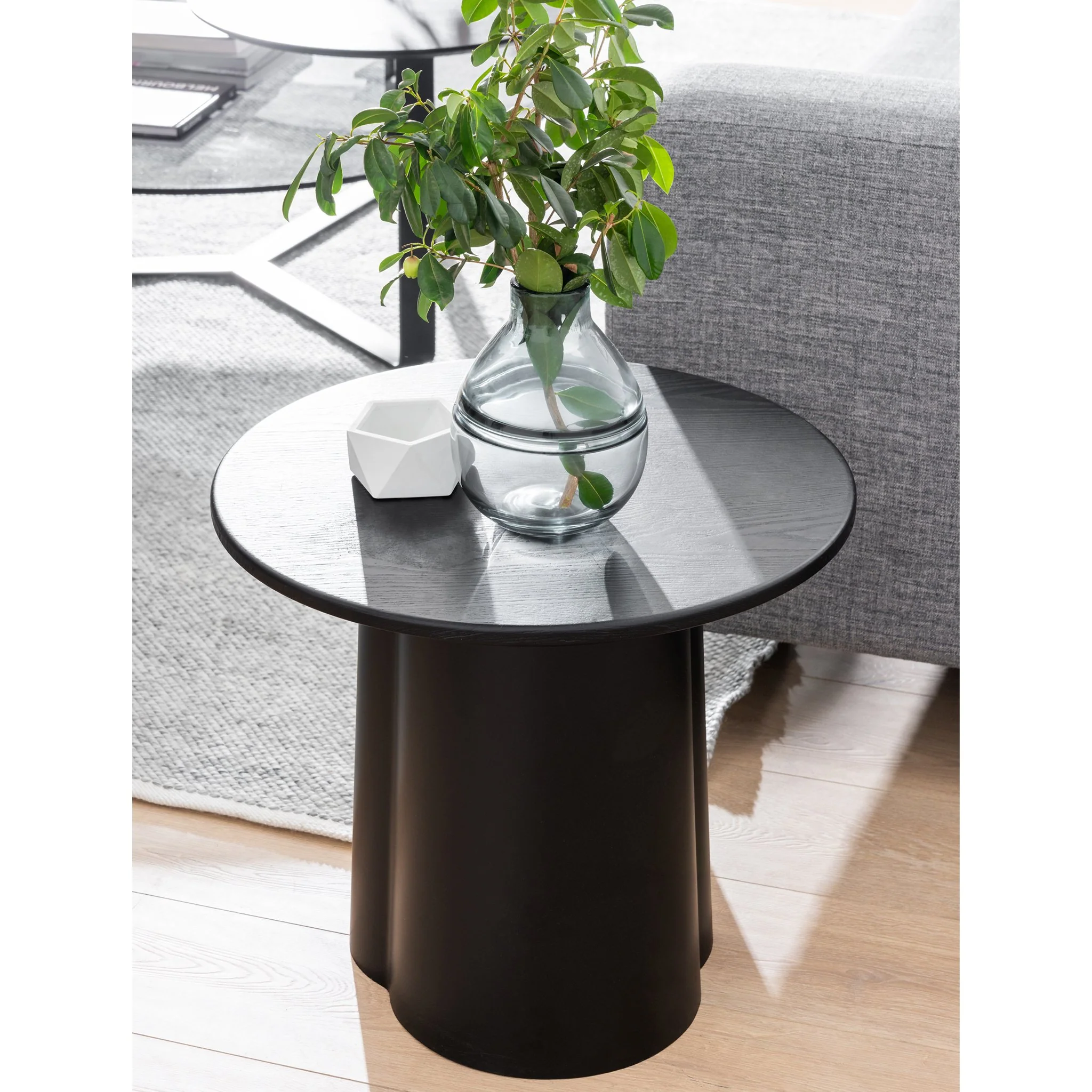 Polly Round Side Table - Black - Image 2