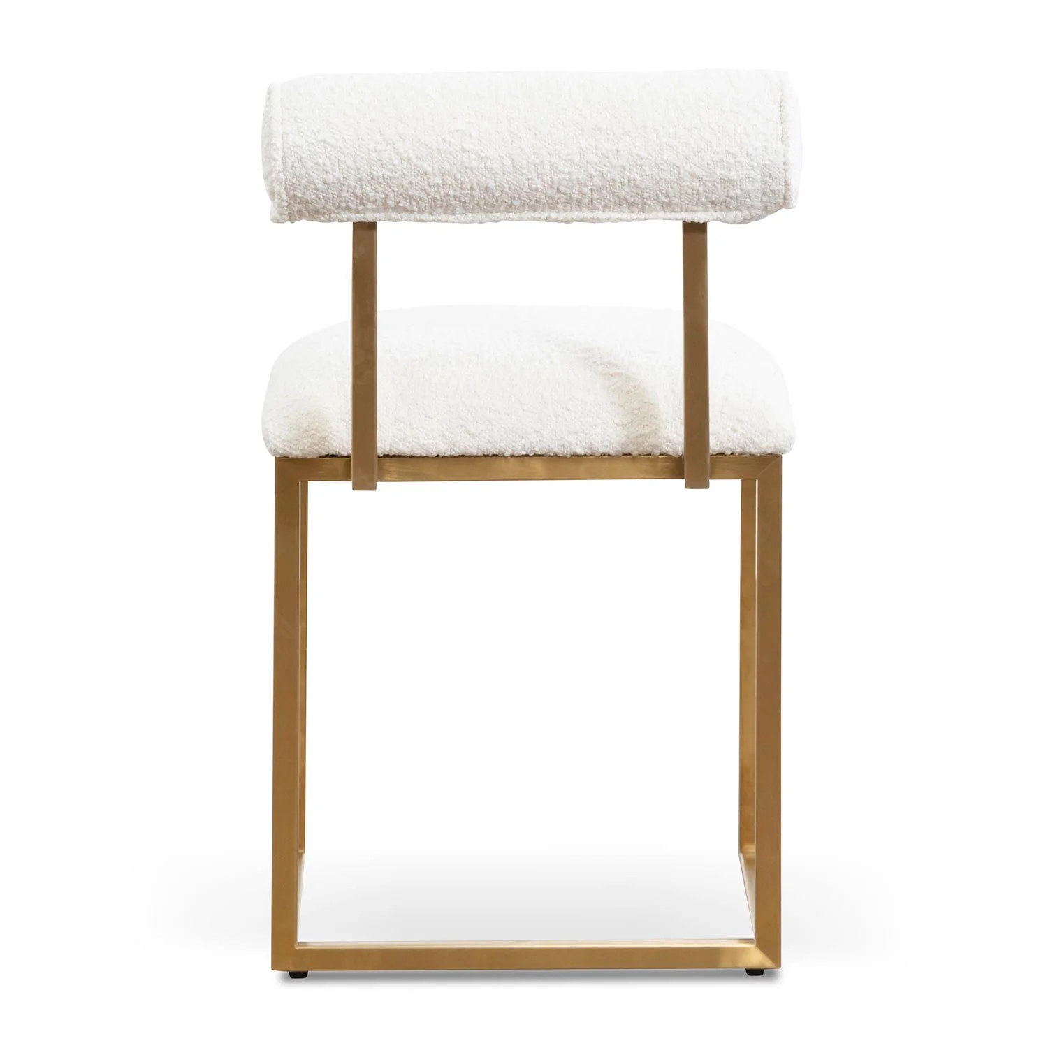 Prato Daisy White Boucle Occasional Chair - Brushed Gold Base - Image 5