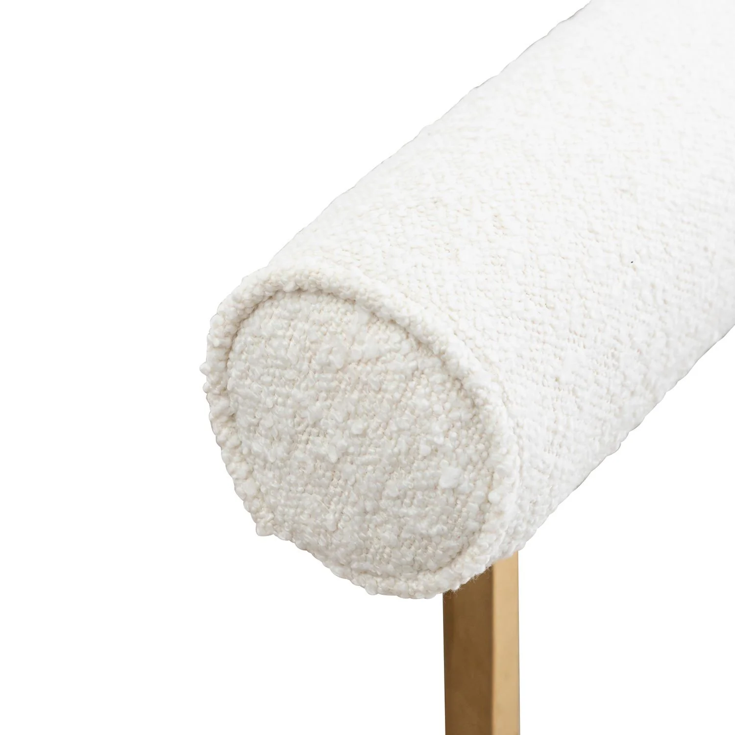 Prato Daisy White Boucle Occasional Chair - Brushed Gold Base - Image 7