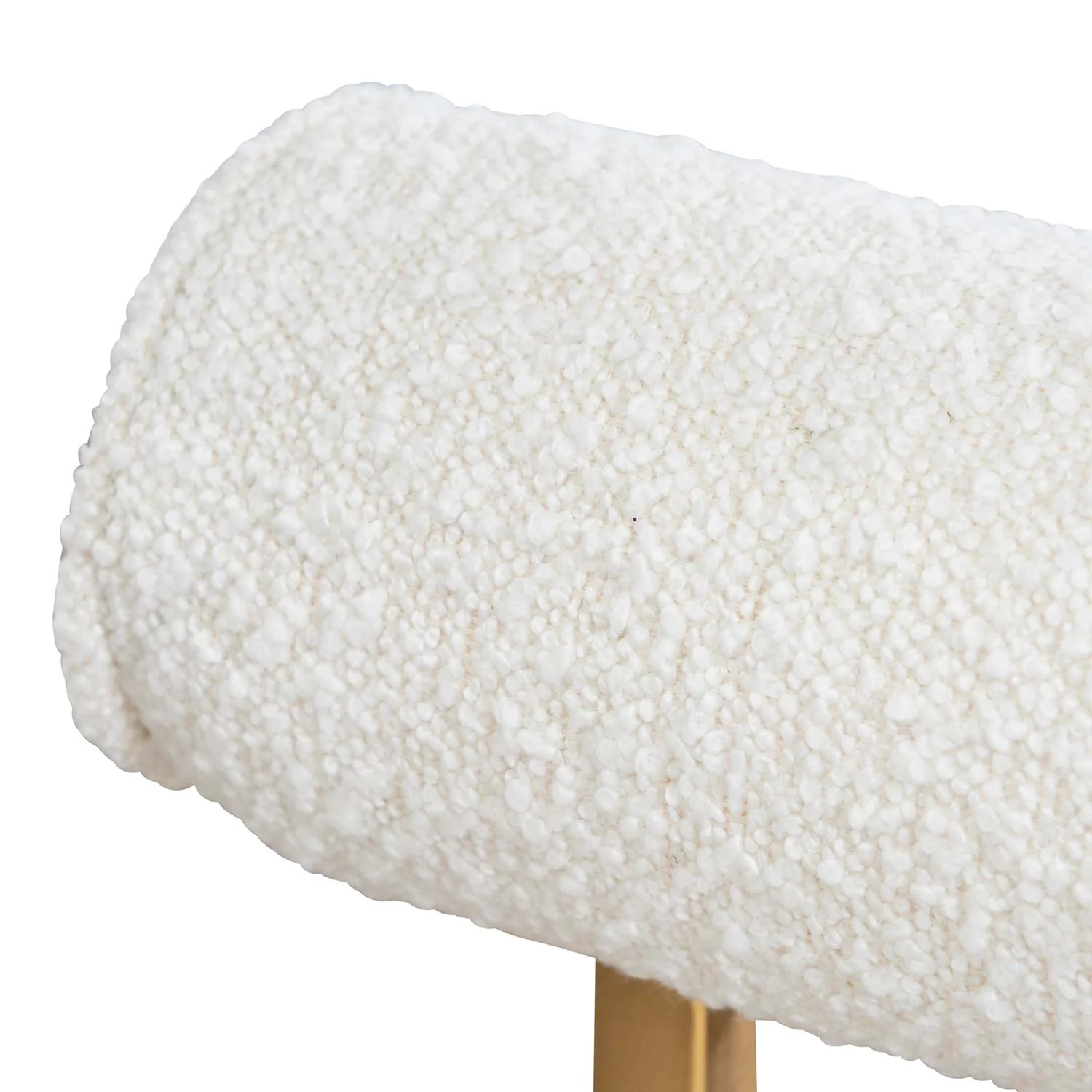 Prato Daisy White Boucle Occasional Chair - Brushed Gold Base - Image 8